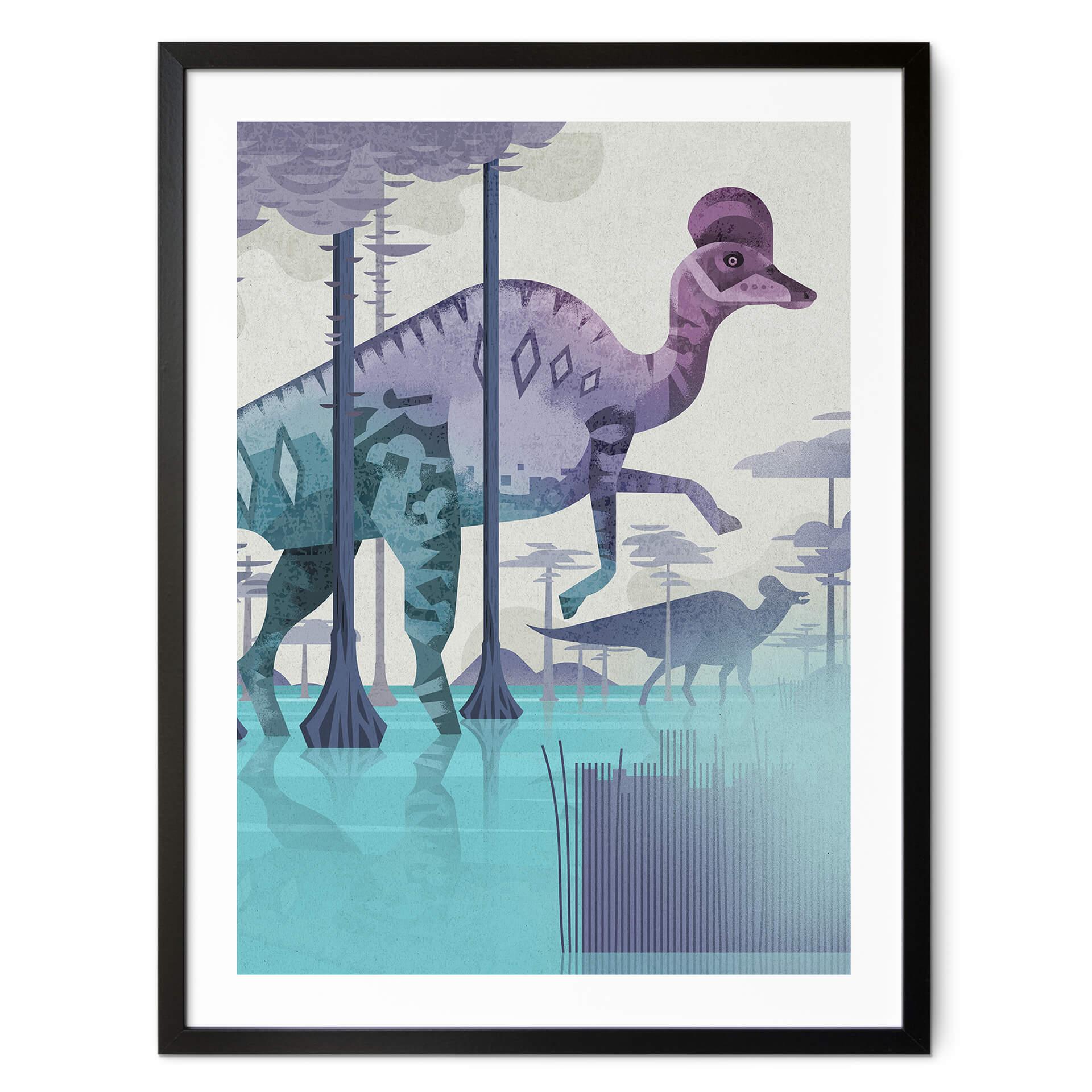 Plakat Corythosaurus - Braun