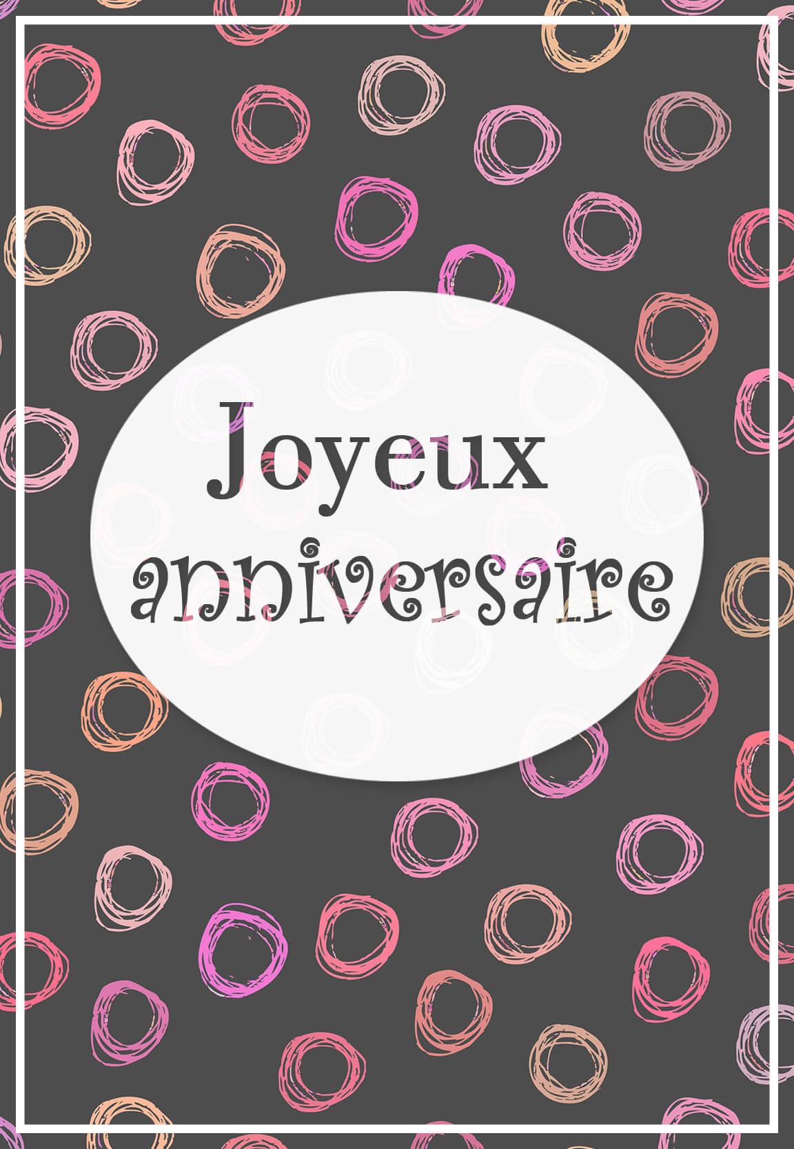 Gutschein Moderne Kreise - Joyeux Anniversaire