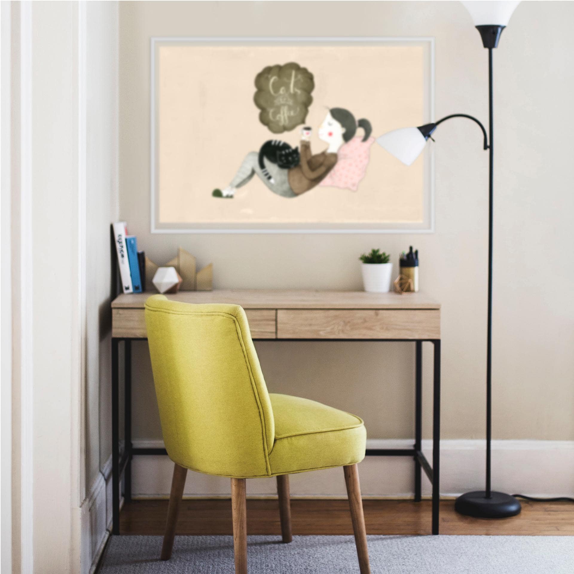 Wallprint Loske - Cats & Coffee
