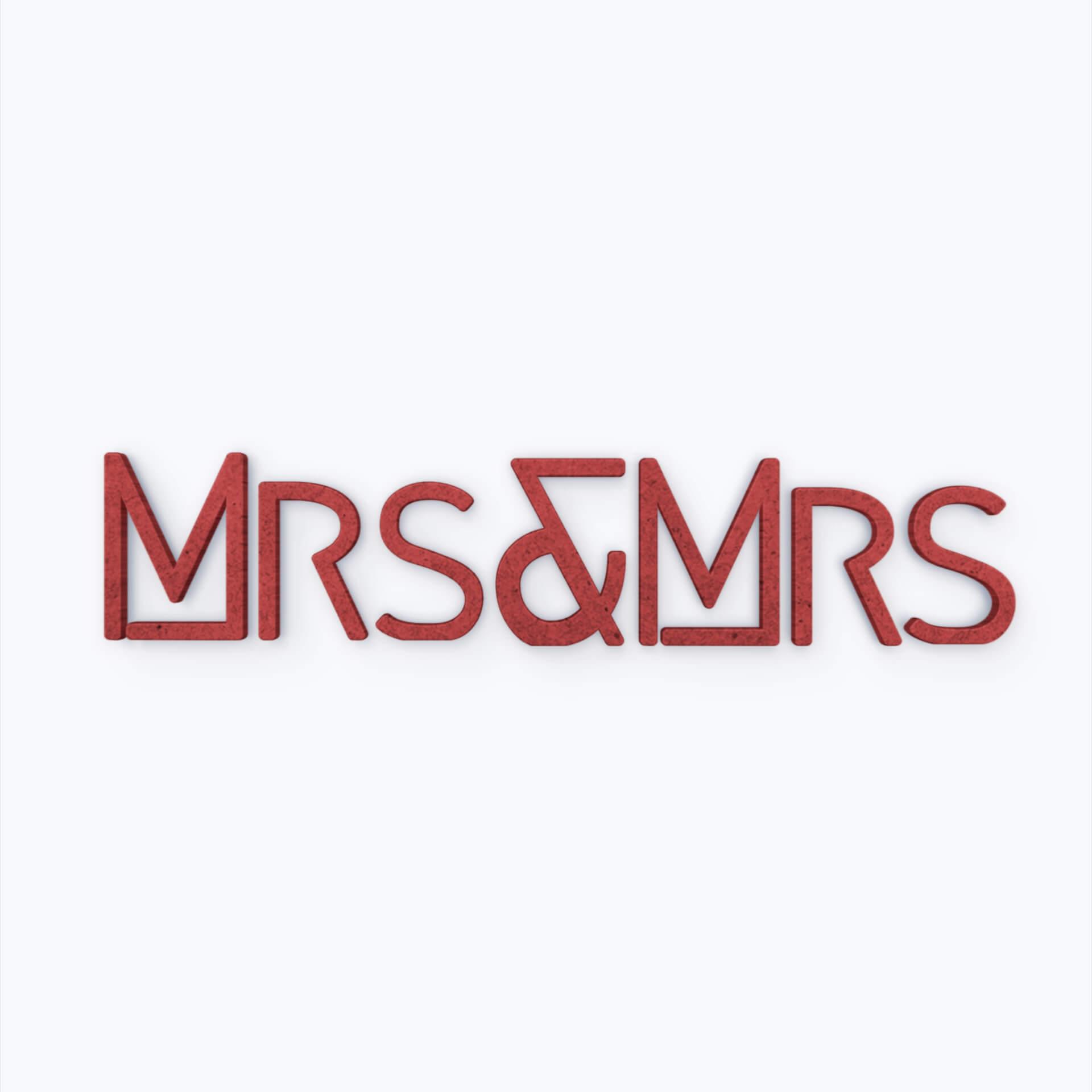 MDF-Letters Mrs&Mrs Modern