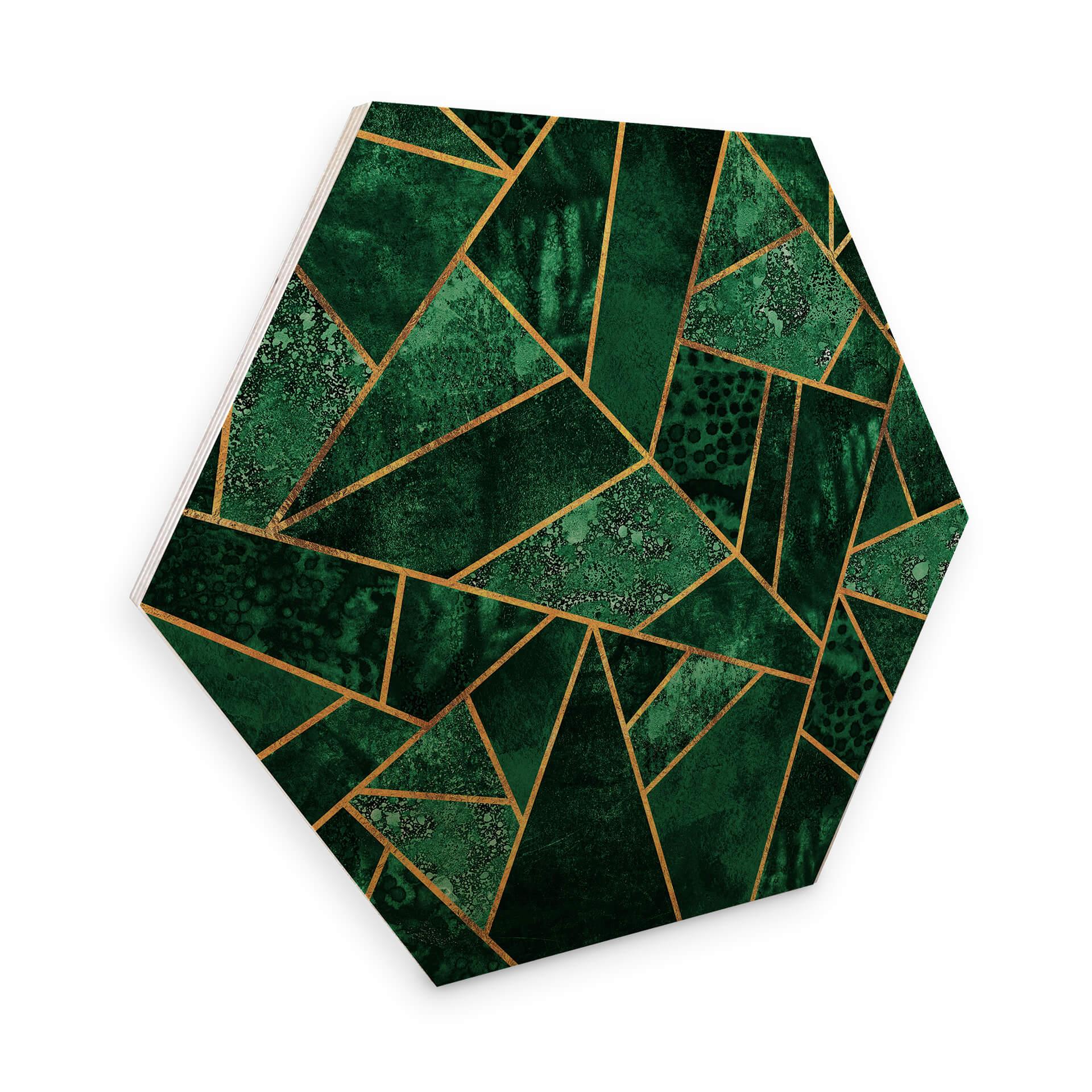 Hexagon Hout Fredriksson - Donkergroene Smaragd