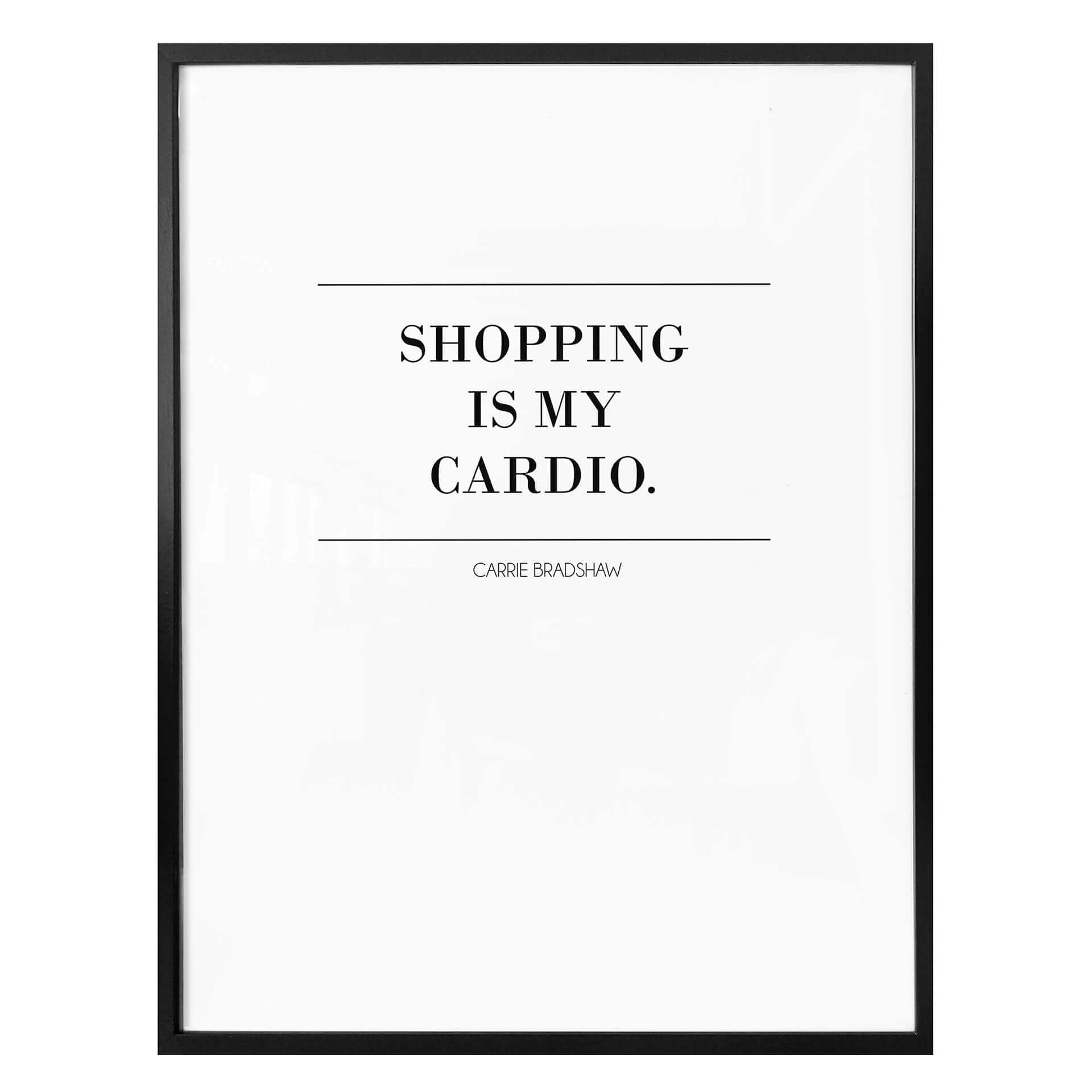 Póster La compra es mi cardio