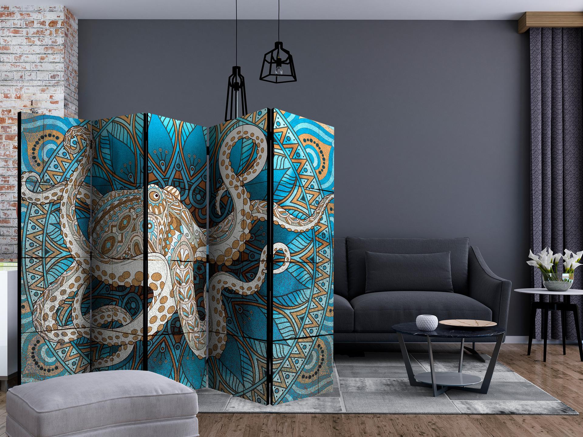 Divisorio - Polpo Zen: la pace nelle armi , 5 pezzi - 225x172 cm