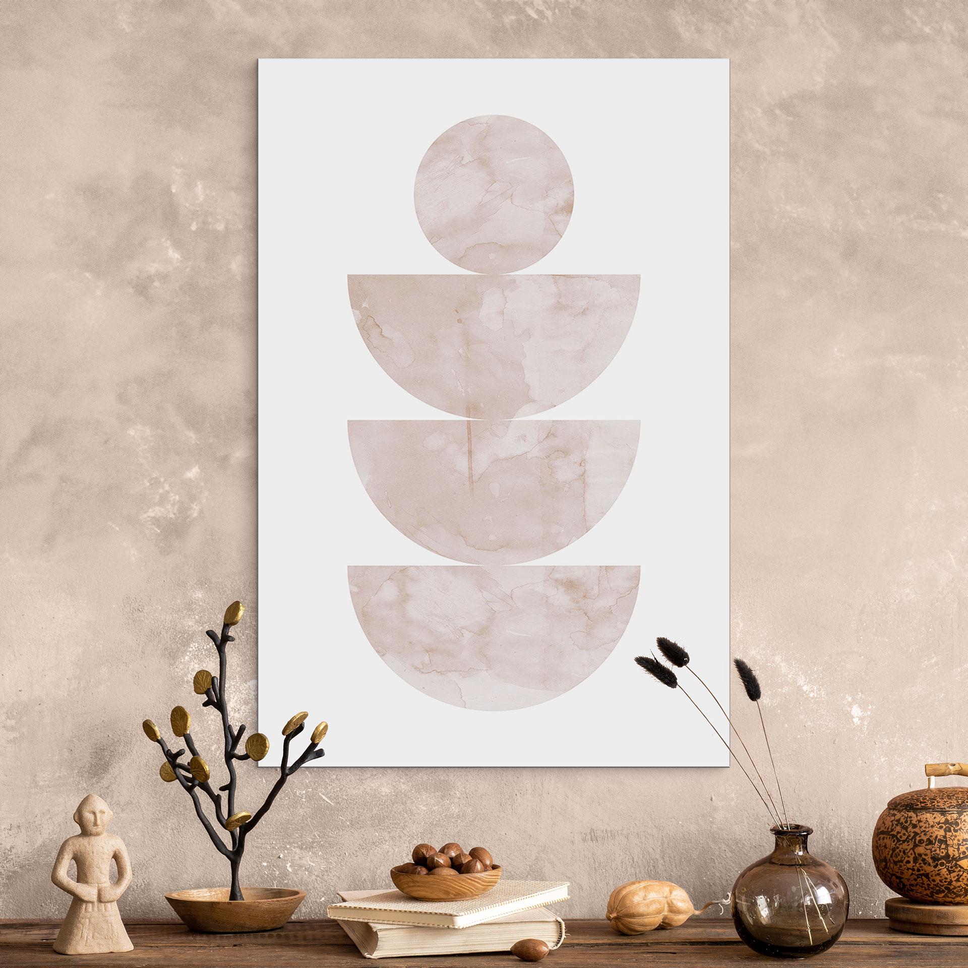 Fototapet Geometrisk balance - Abstrakt komposition - Costa – print på aluminium (Alu-Dibond)