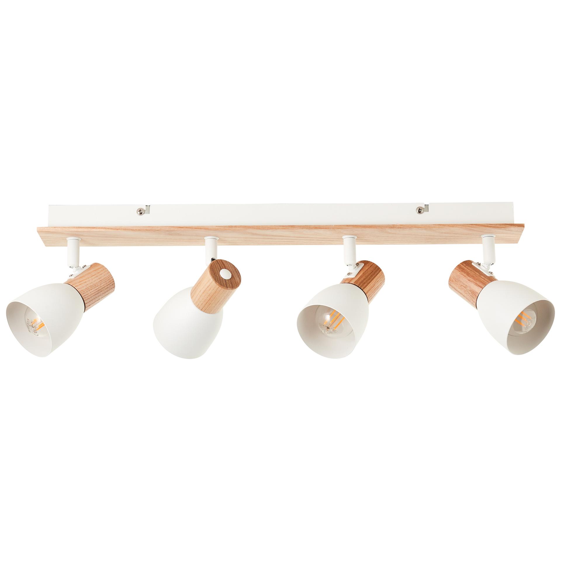 Spotbalken Emil, braun, 16,5 x 57,5 cm, Holz Lampe