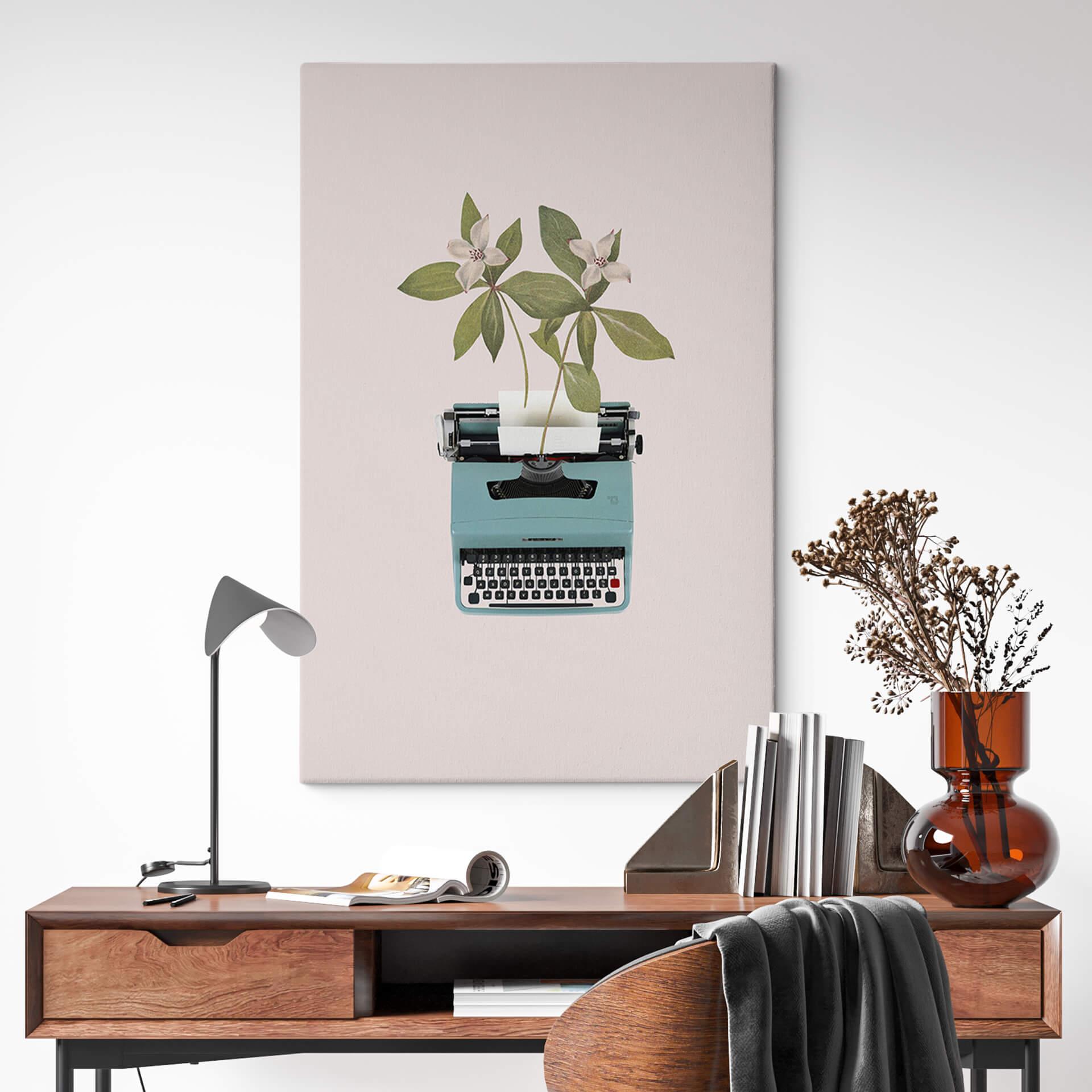 Leinwandbild Frida Floral Studio - Botanische Schreibmaschine