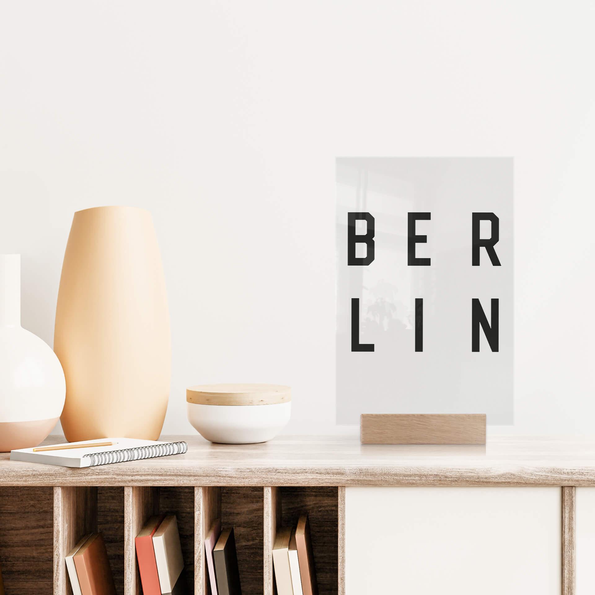 Acrylglas Tafeldecoratie - Typografie Berlin