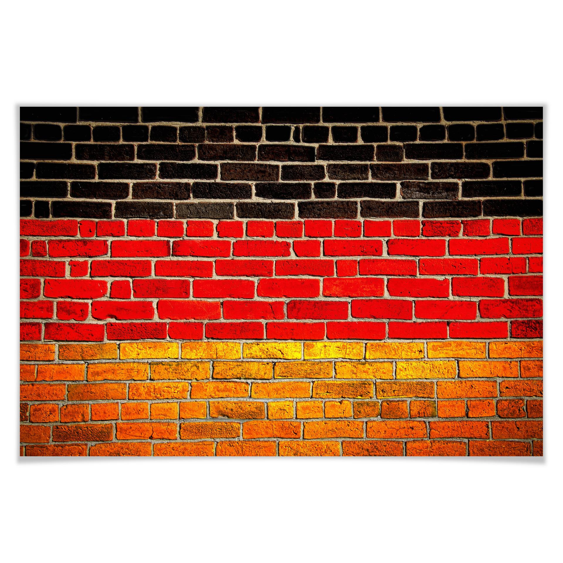 Poster - Mur drapeau allemand
