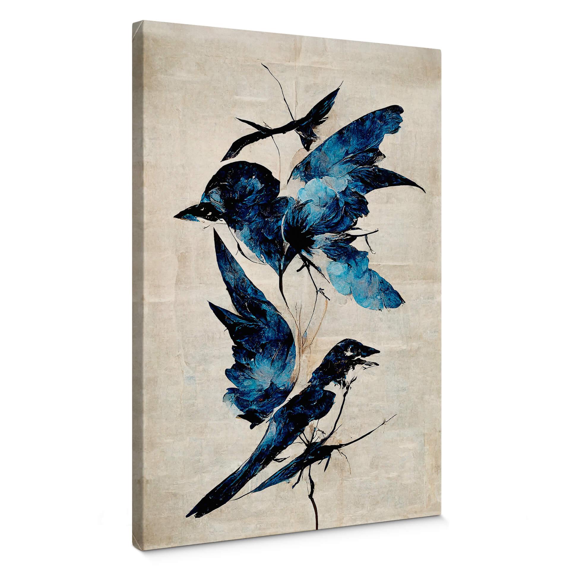 Lærredsprint - Treechild - Blue Birds