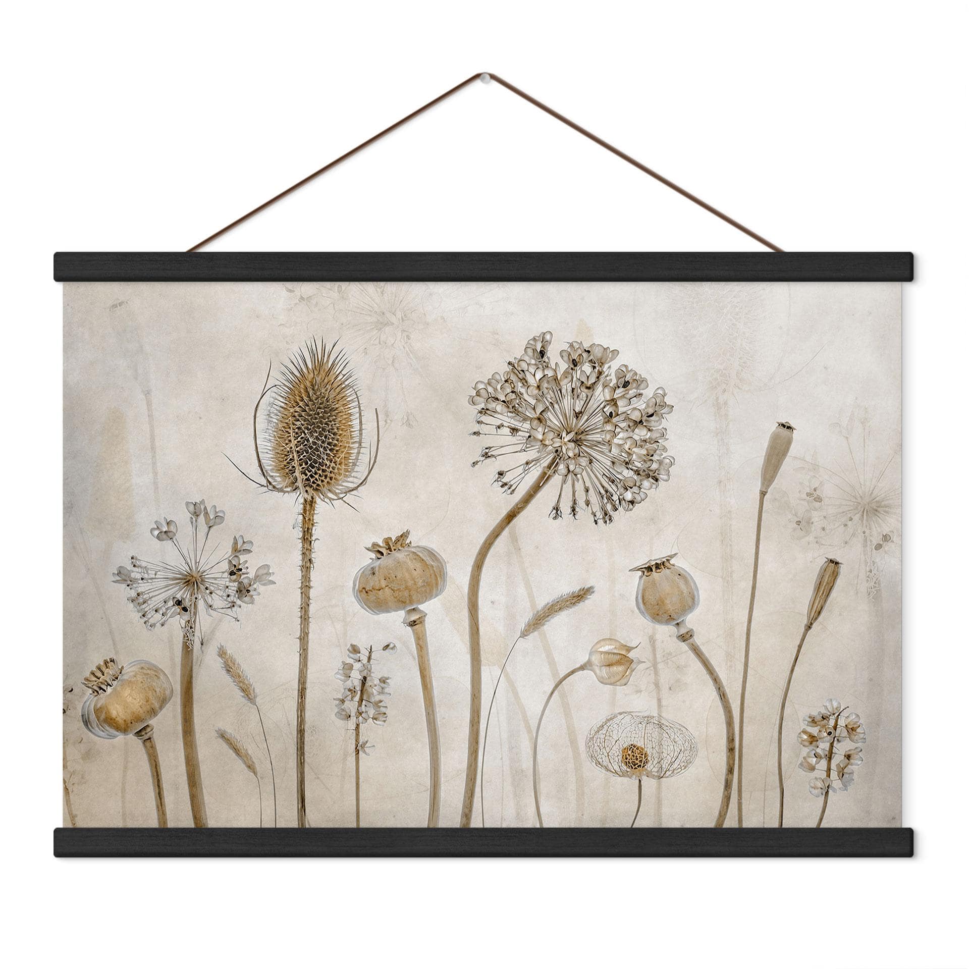Textielposter Droogbloemen - Disher