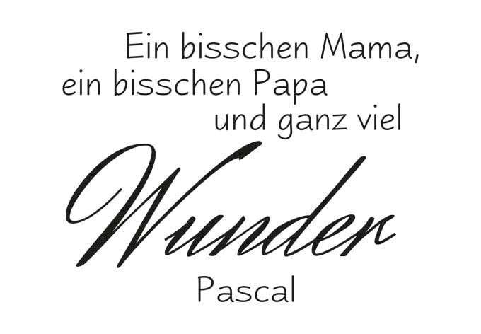 Wandtattoo + Name Ein bisschen Mama... 2-farbig