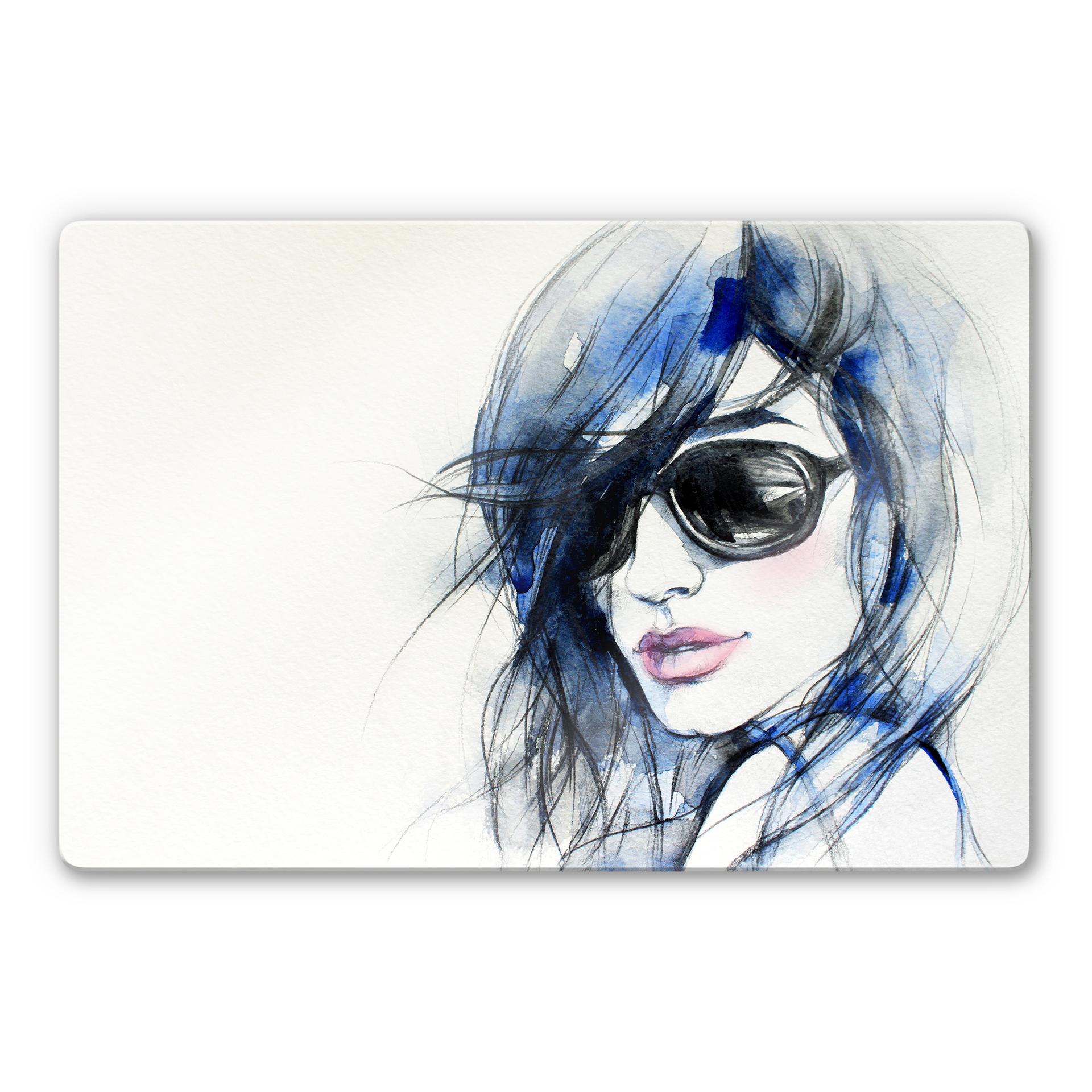 Tableau en verre - I wear my sunglasses