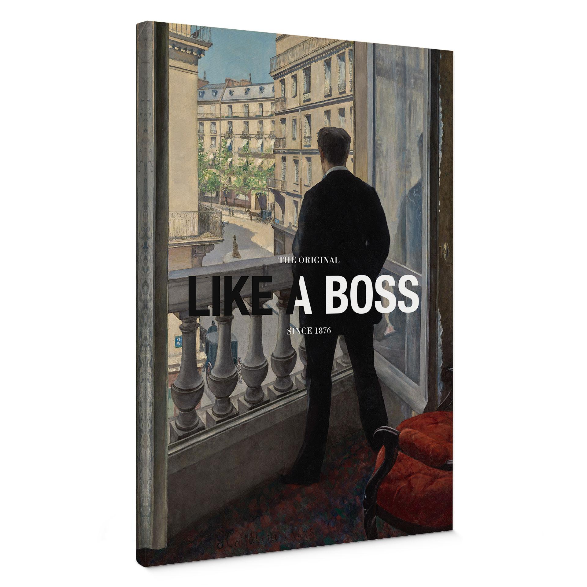 Lærredsprint - Like a Boss - Inspireret af Caillebotte - Ung mand ved vinduet