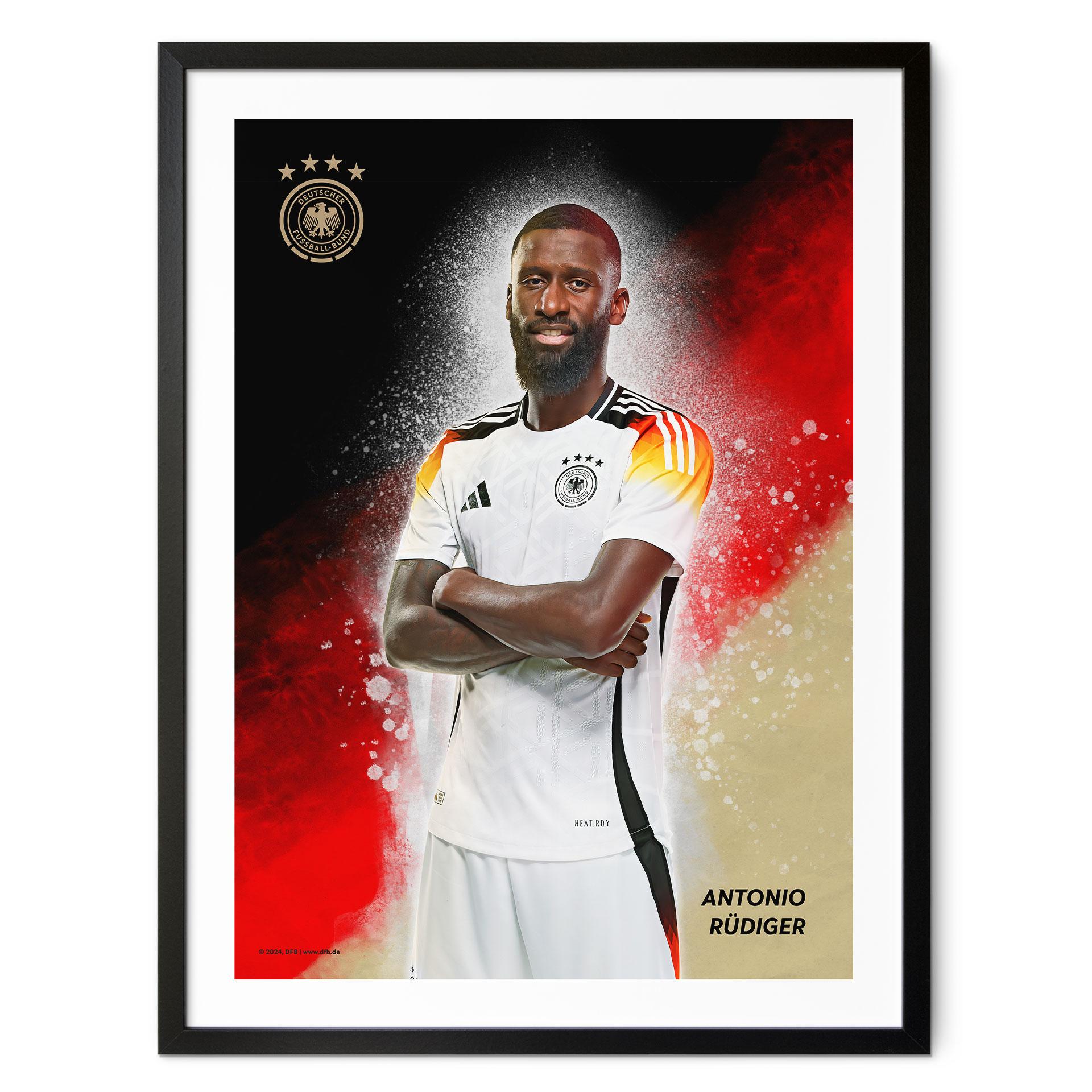 Poster, Wandbild DFB Rüdiger
