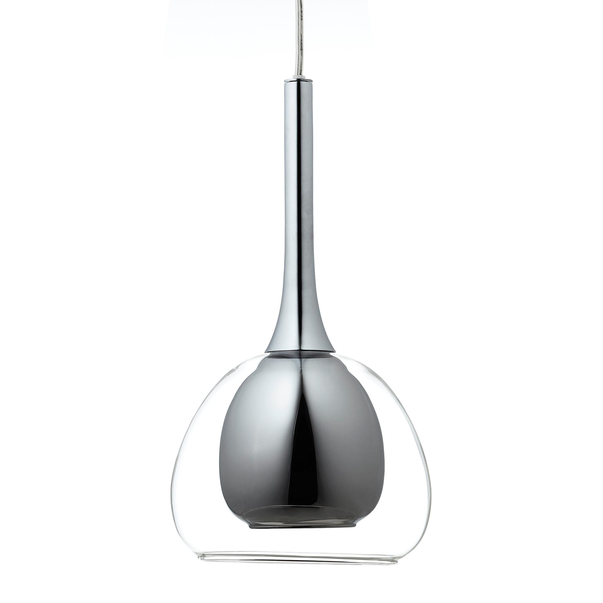 Pendelleuchte Iris, metallic, 120 x 66 cm, Glas Pendelleuchte, dimmbar