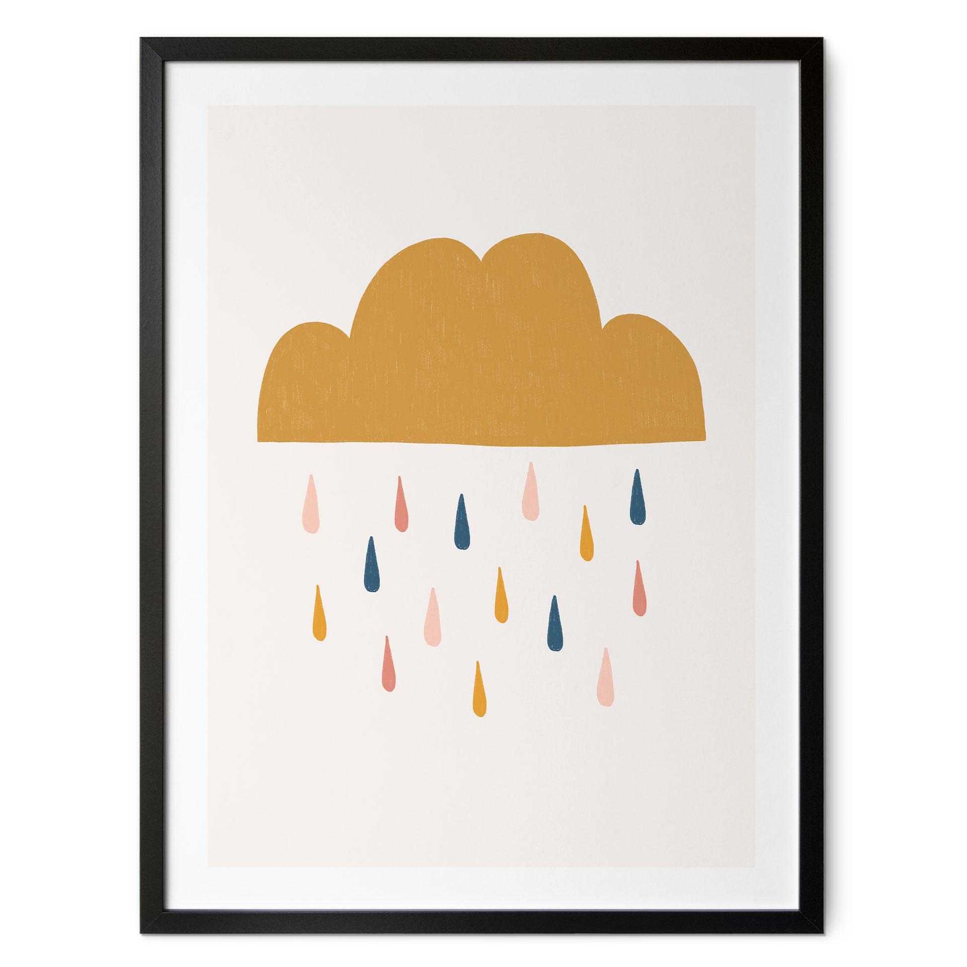 Plakat Munter regn i pastelfarver - Lisboa