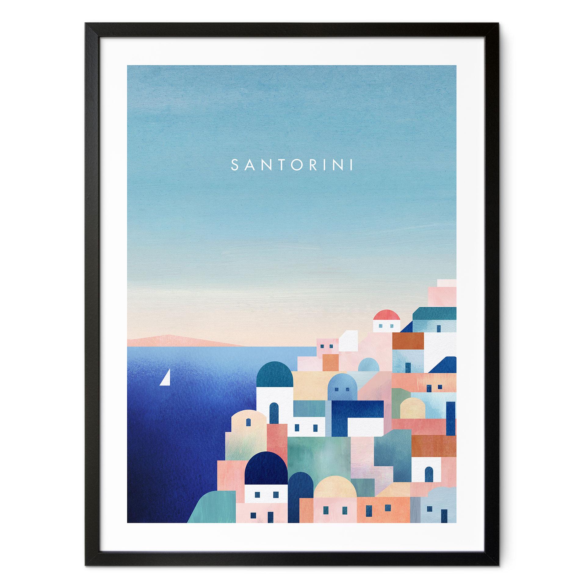 Plakat Huse på Santorini - Rivers