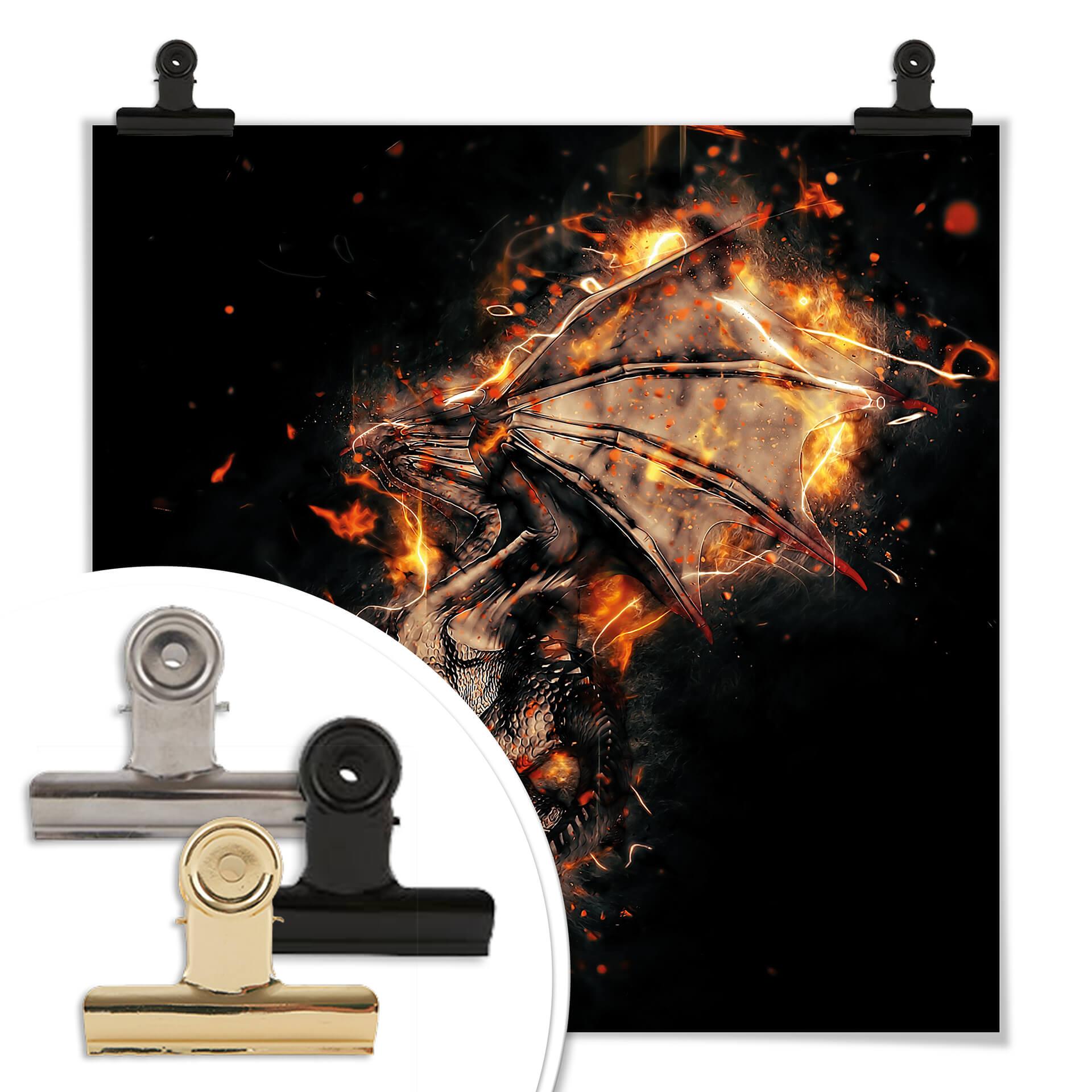 Poster Fireflight - vierkant