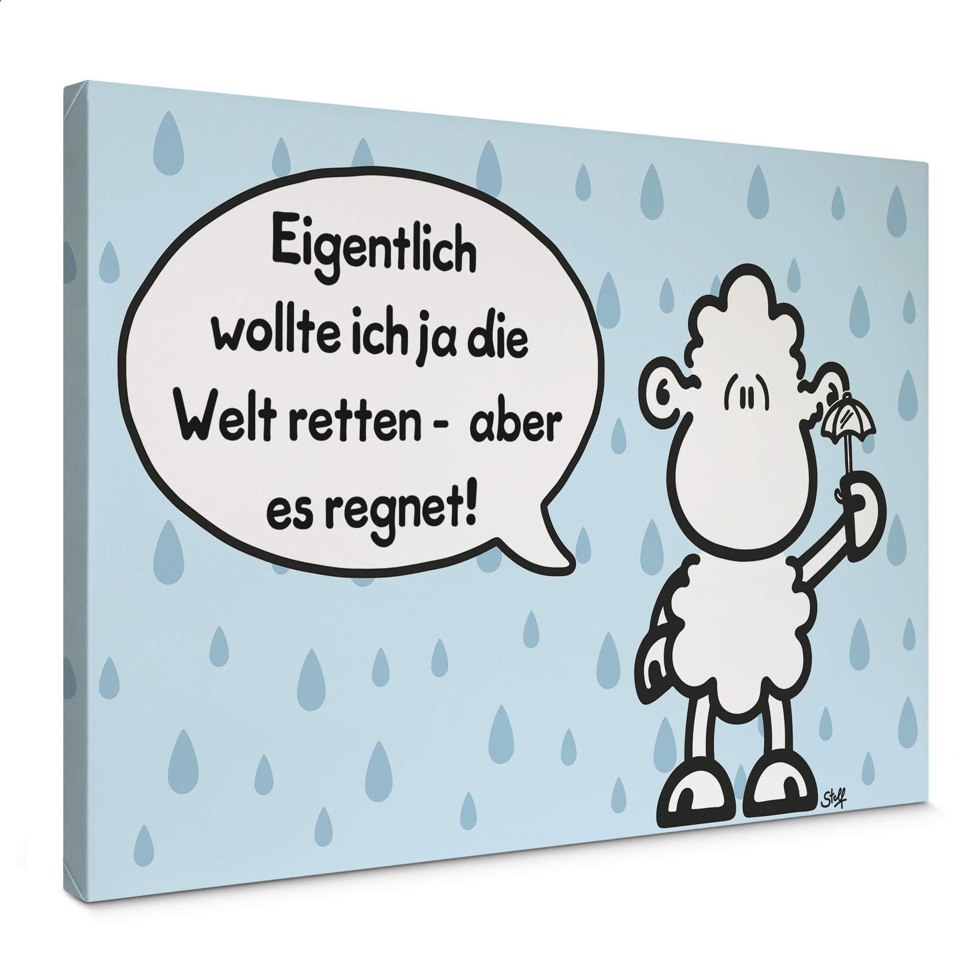 Leinwandbild sheepworld Worthelden Welt retten