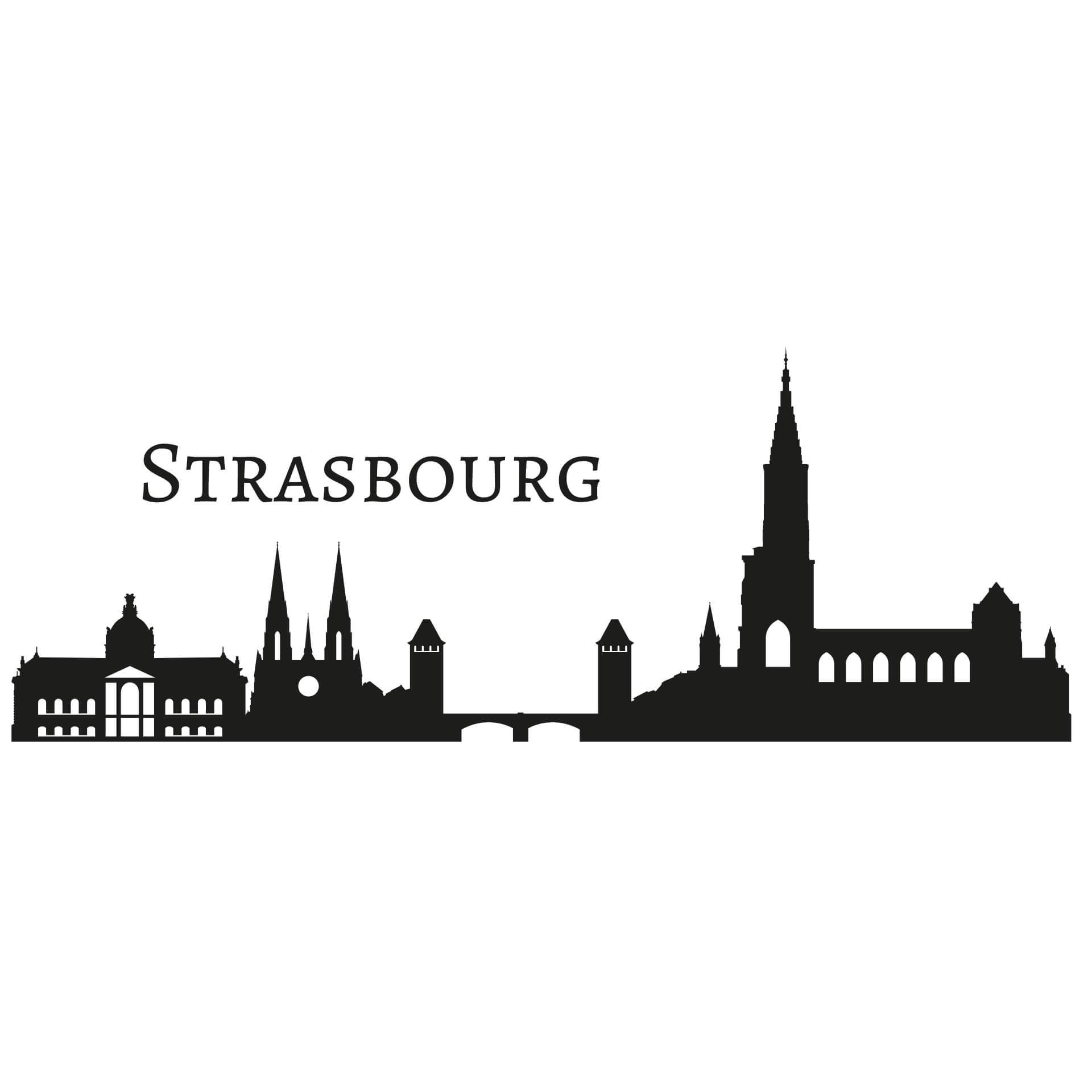 Wandtattoo Skyline Strasbourg