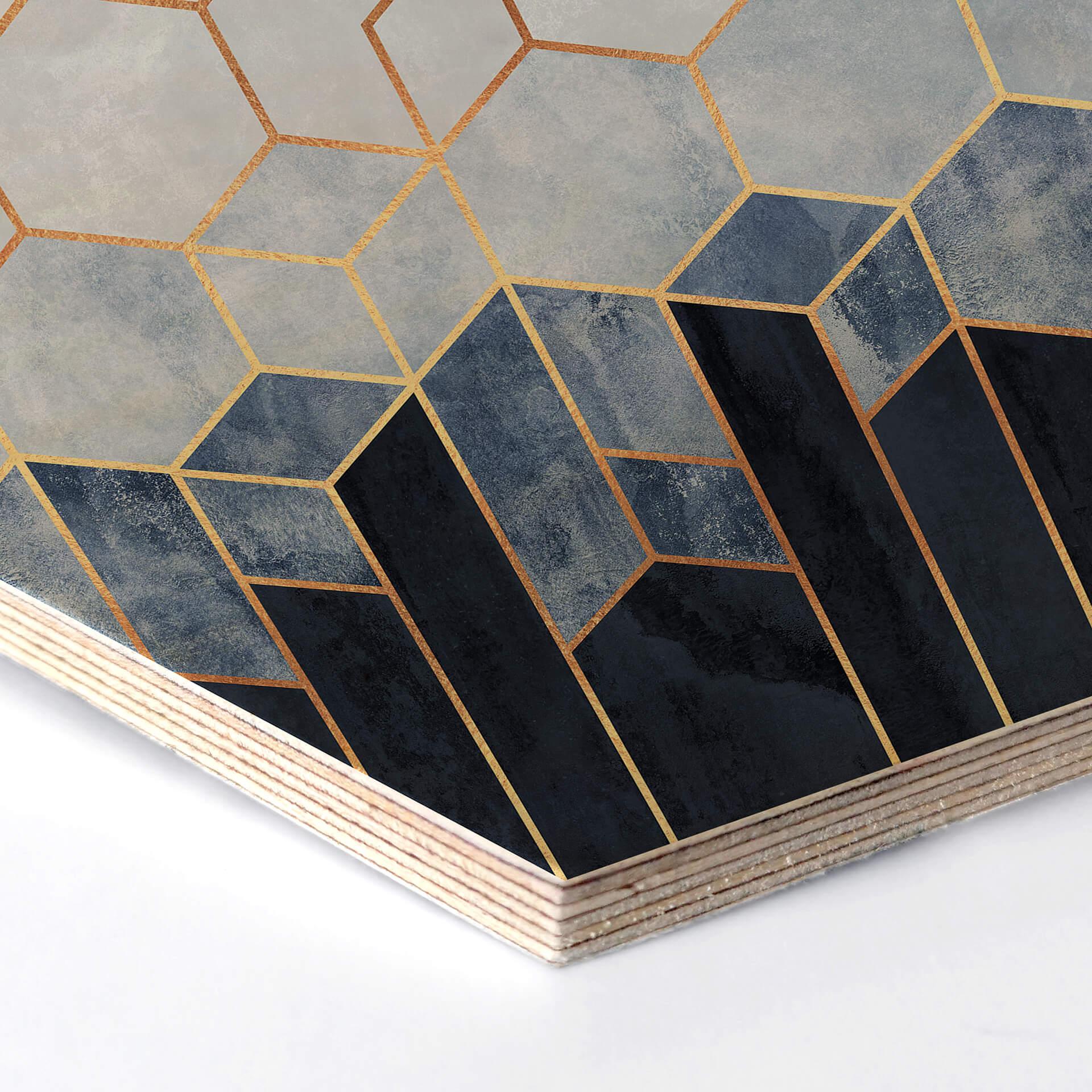 Hexagon - Holz Birke-Furnier Fredriksson - Hexagon