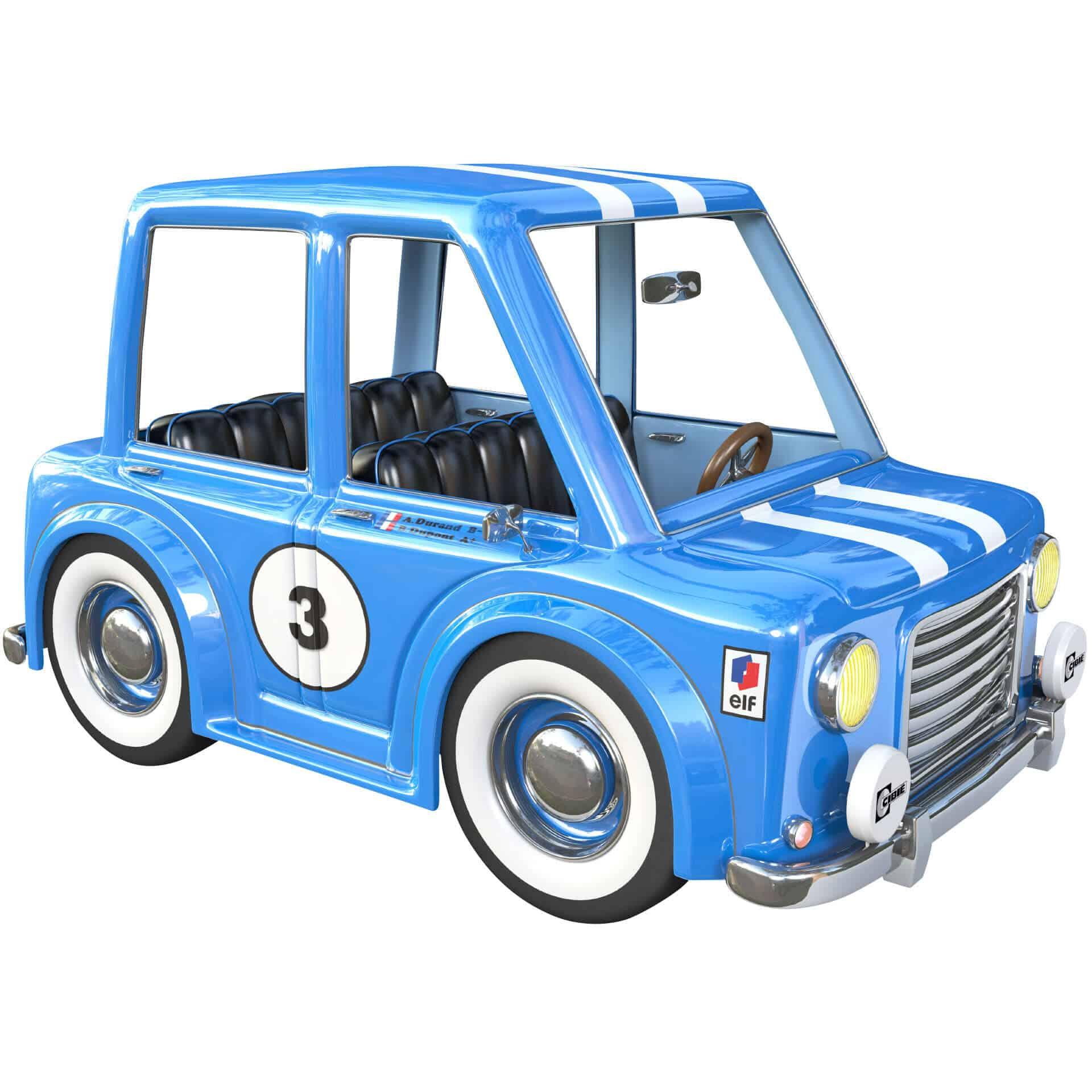 Wandtattoo Agullo - Minicar blau