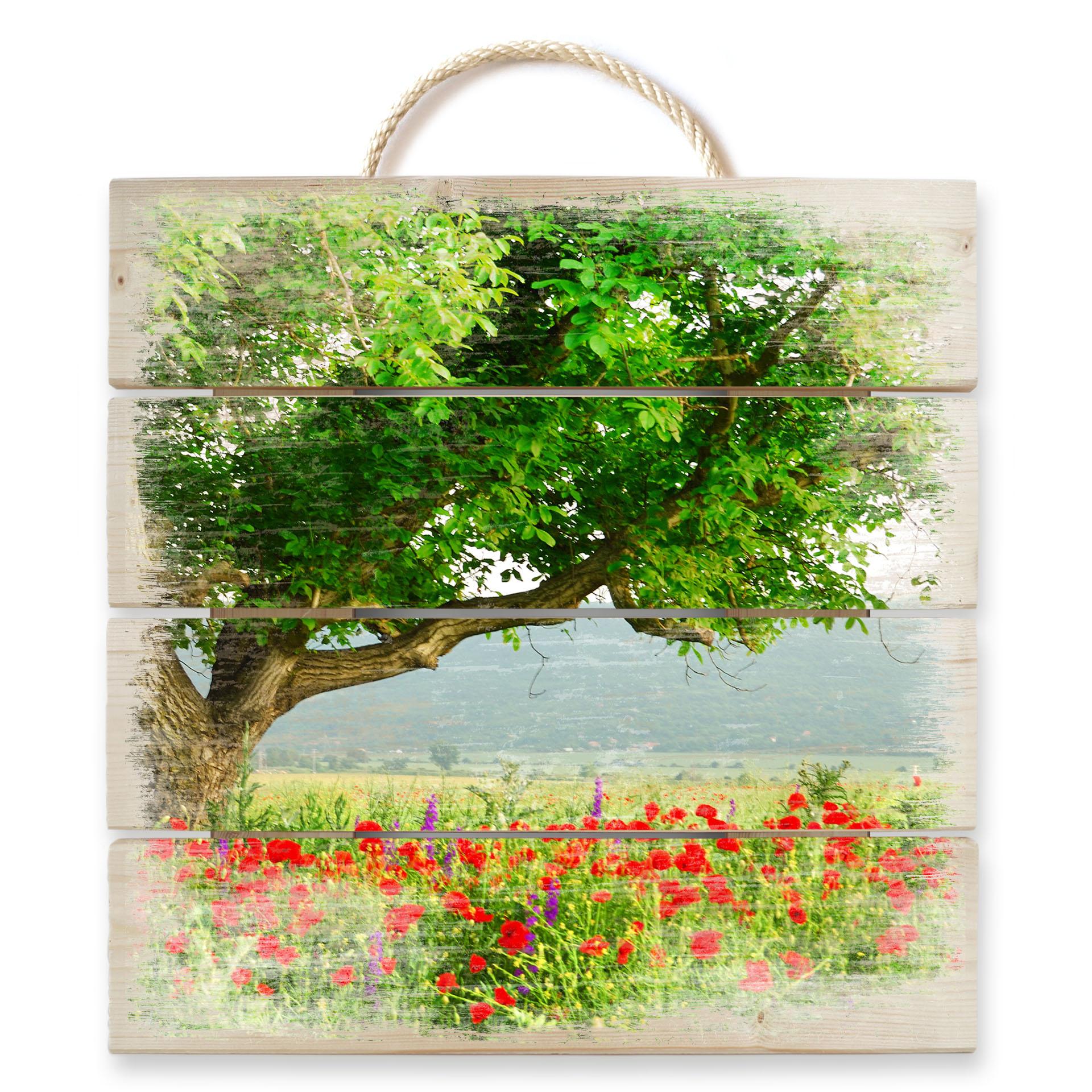 Obraz drewniany letnie przebudzenie - 40x41,5 cm