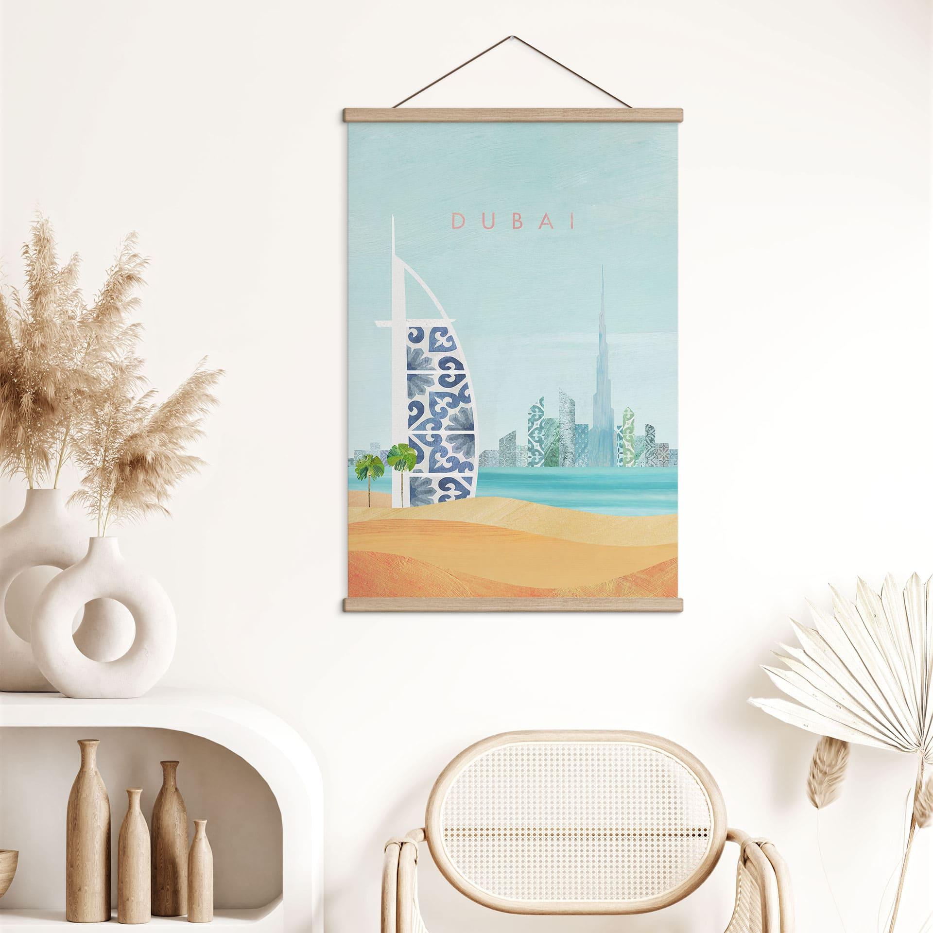 Obraz tkaniny Plaża w Dubaju - Burj Al Arab - Rivers