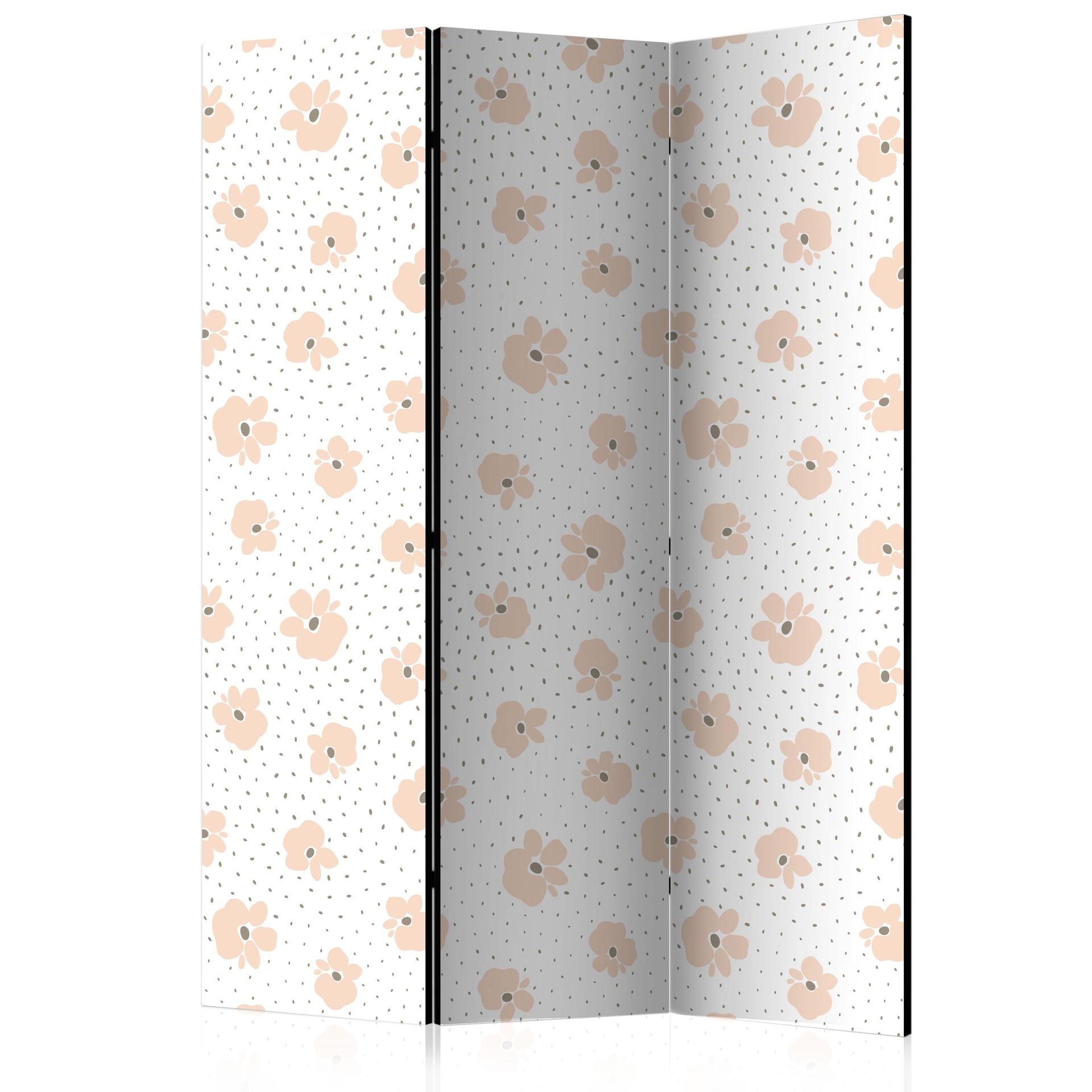 Screen room divider - Børneblomster, 3-delt