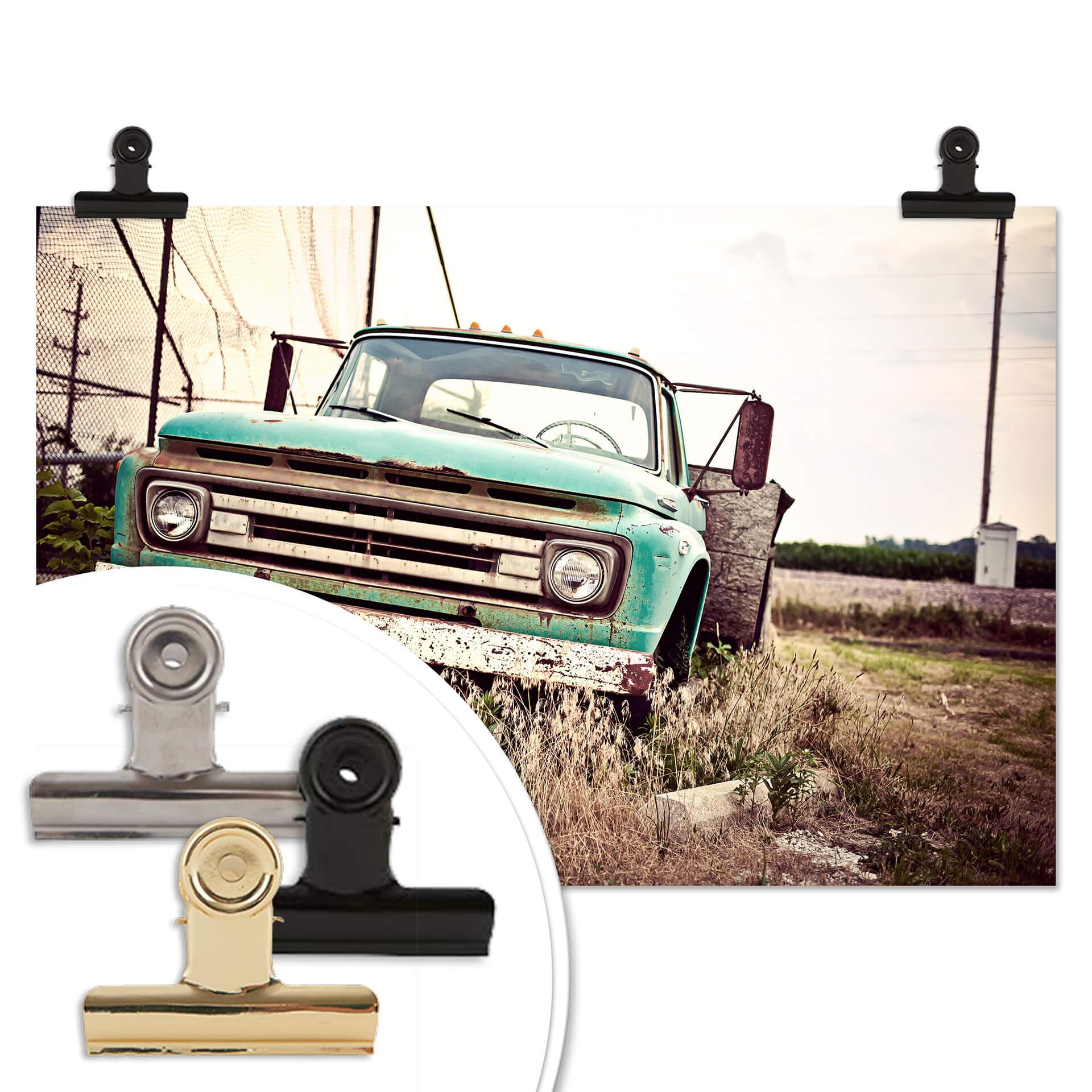 Poster - Autocarro americano arrugginito
