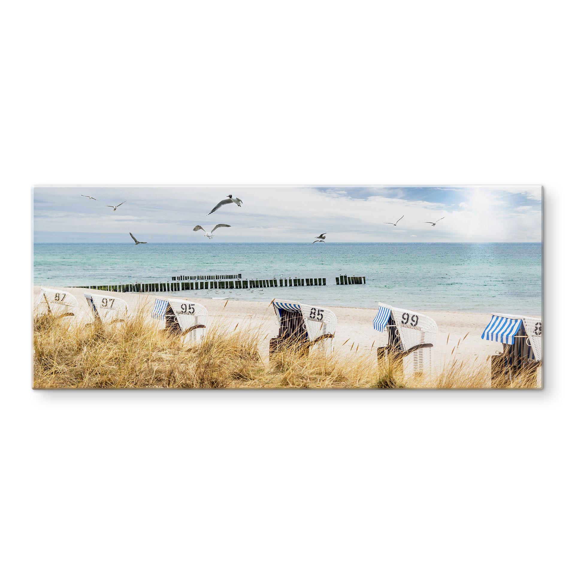 Stænkplade - Strandstole ved Østersøen