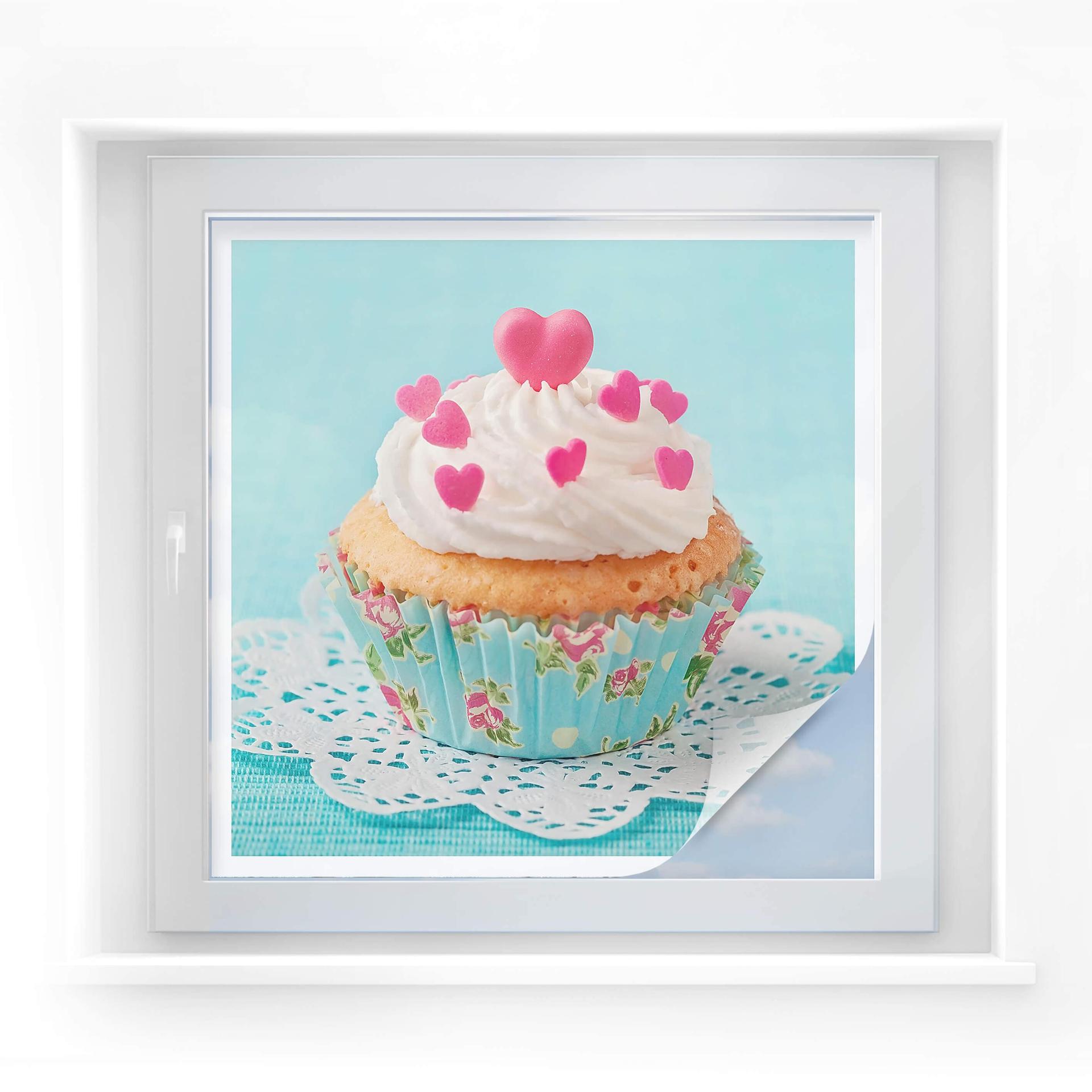 Film occultant - Hearts on Cupcake - carré