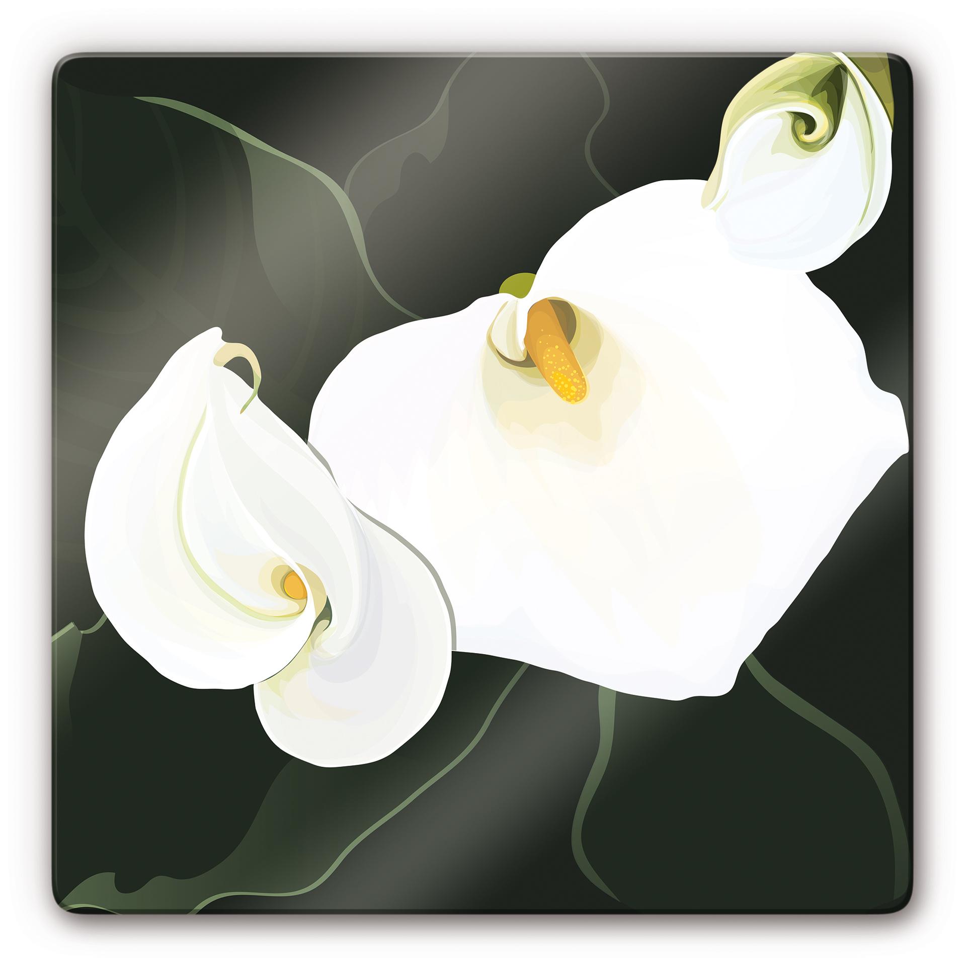 Glasbillede - Calla Lilje 3