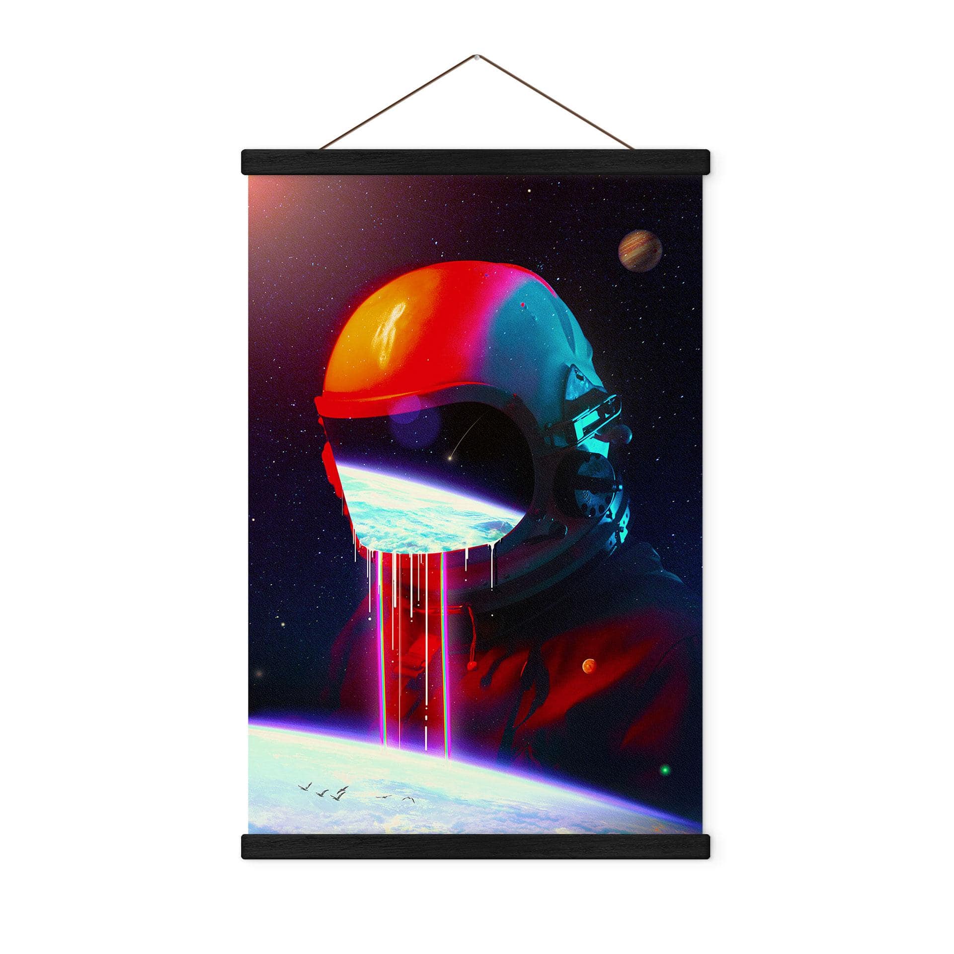 Tekstil plakat Astronaut med udsigt over Jorden - Nicebleed