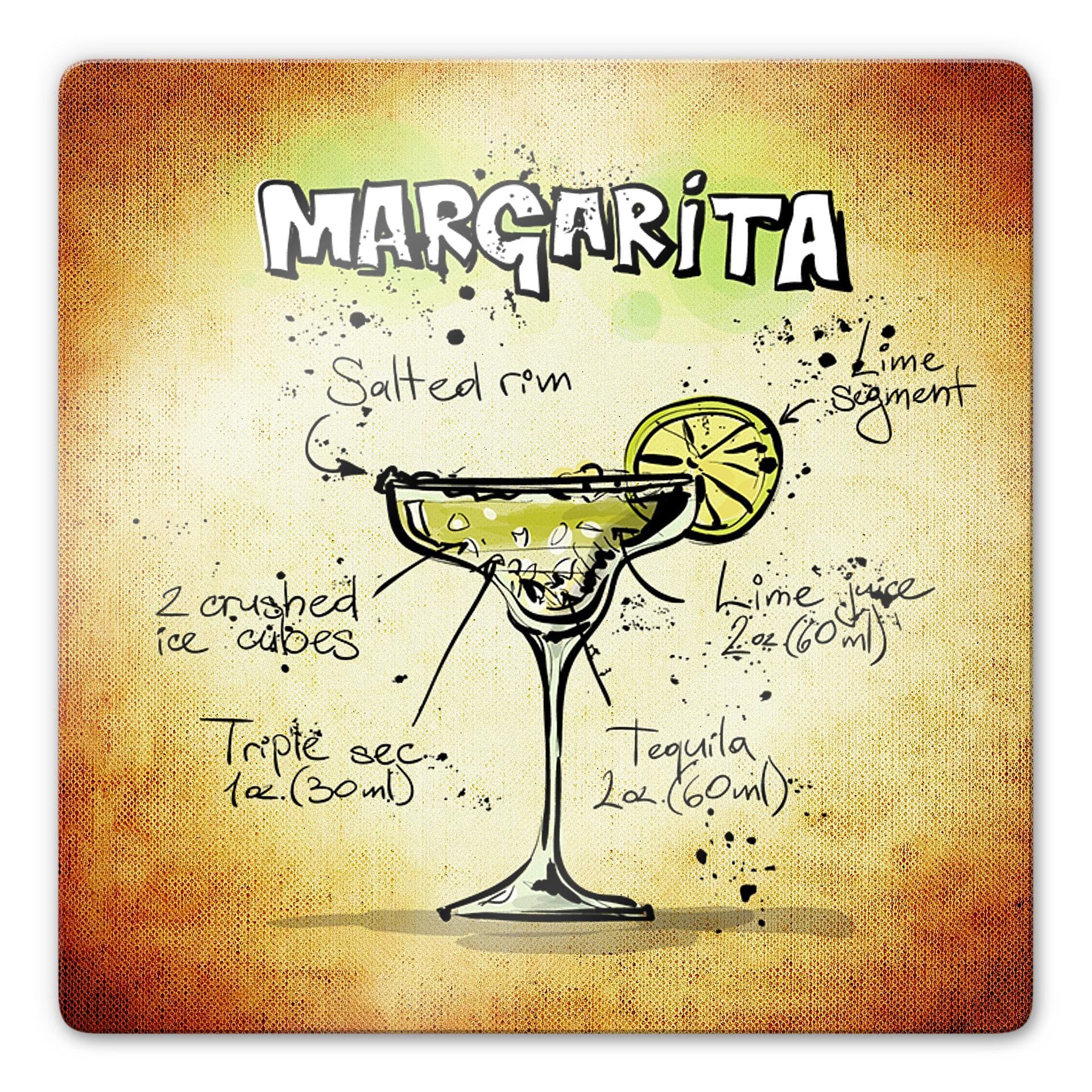 Tableau en verre - Margarita - Recette