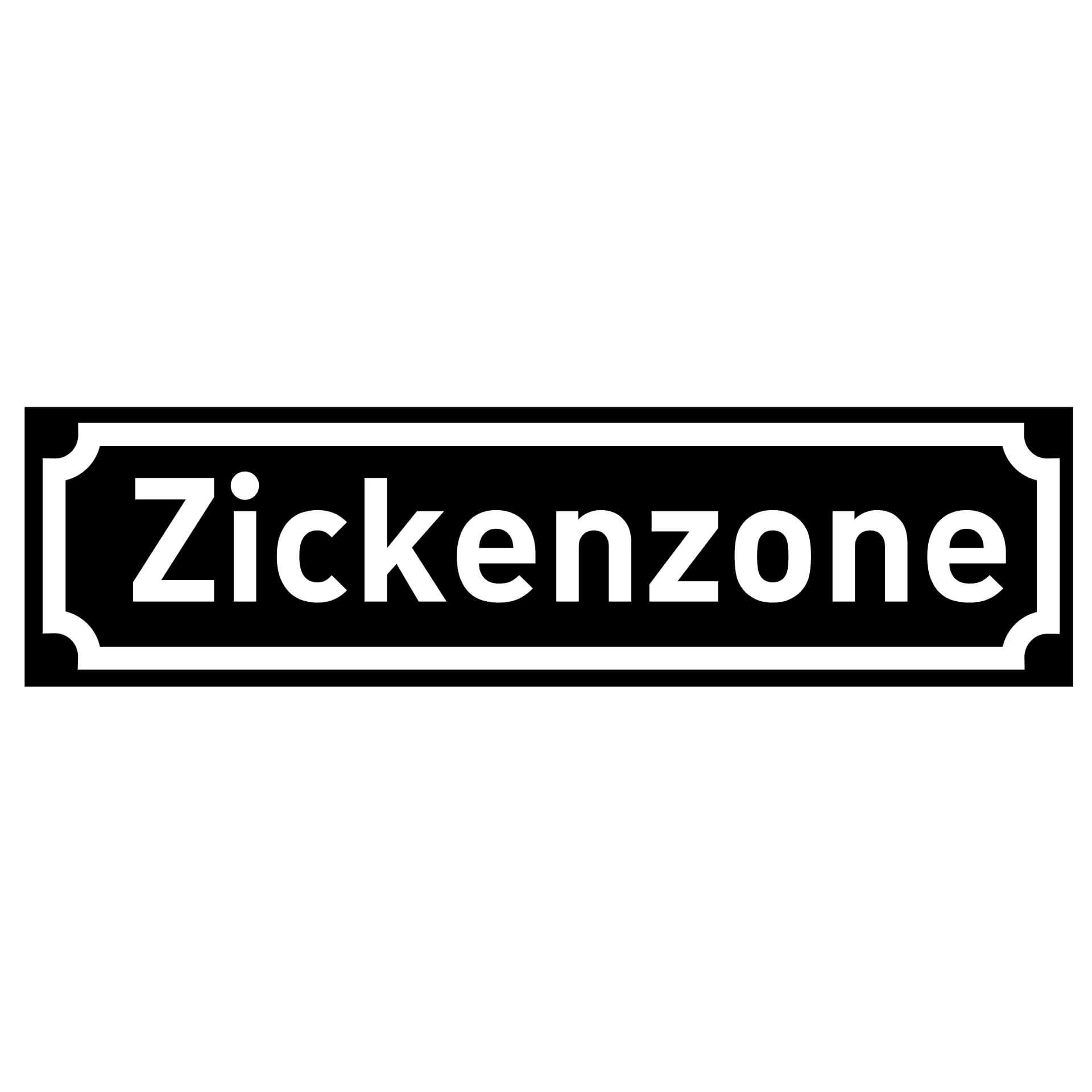 Wandtattoo Zickenzone