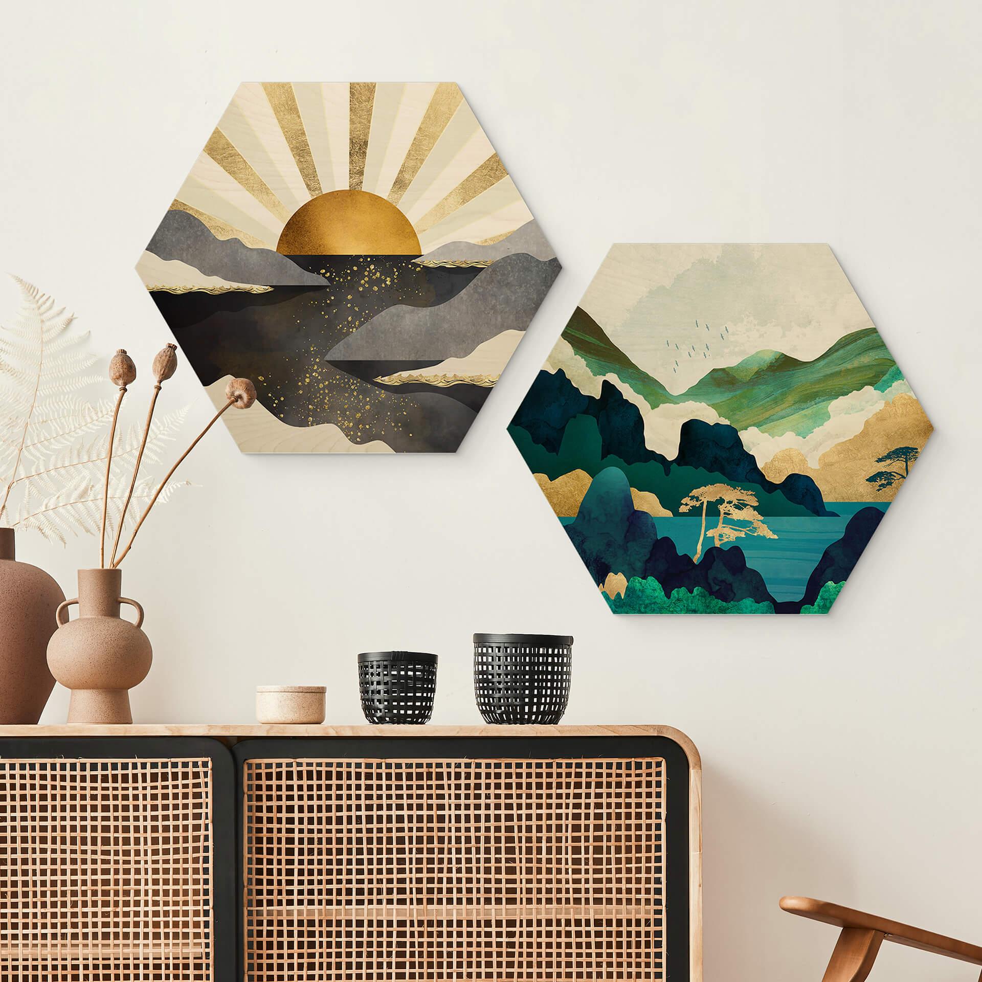 Hexagon Hout SpaceFrog Designs - in de Bergen