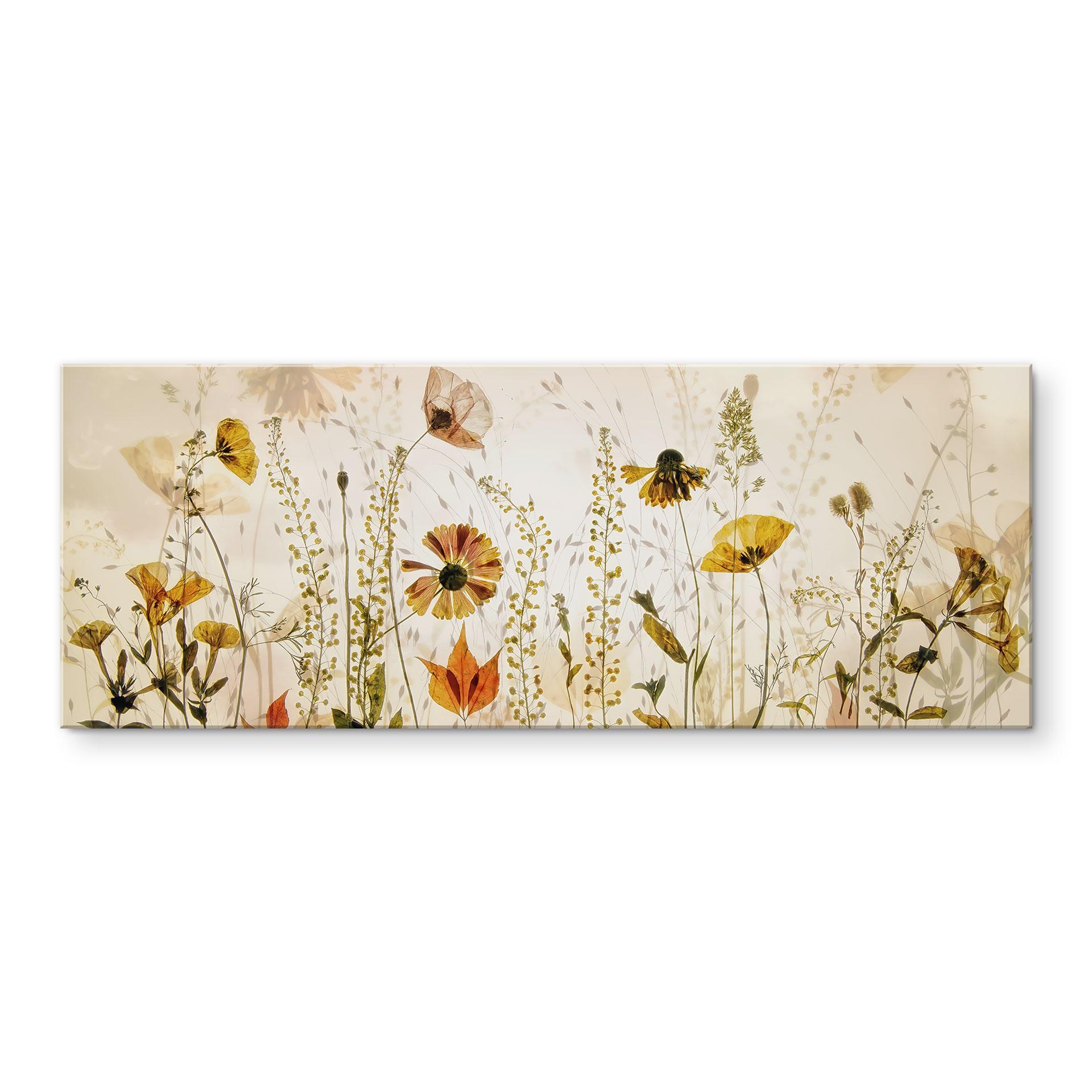 Akrylbillede Vilde engblomster i sollyset - Talen - Panorama