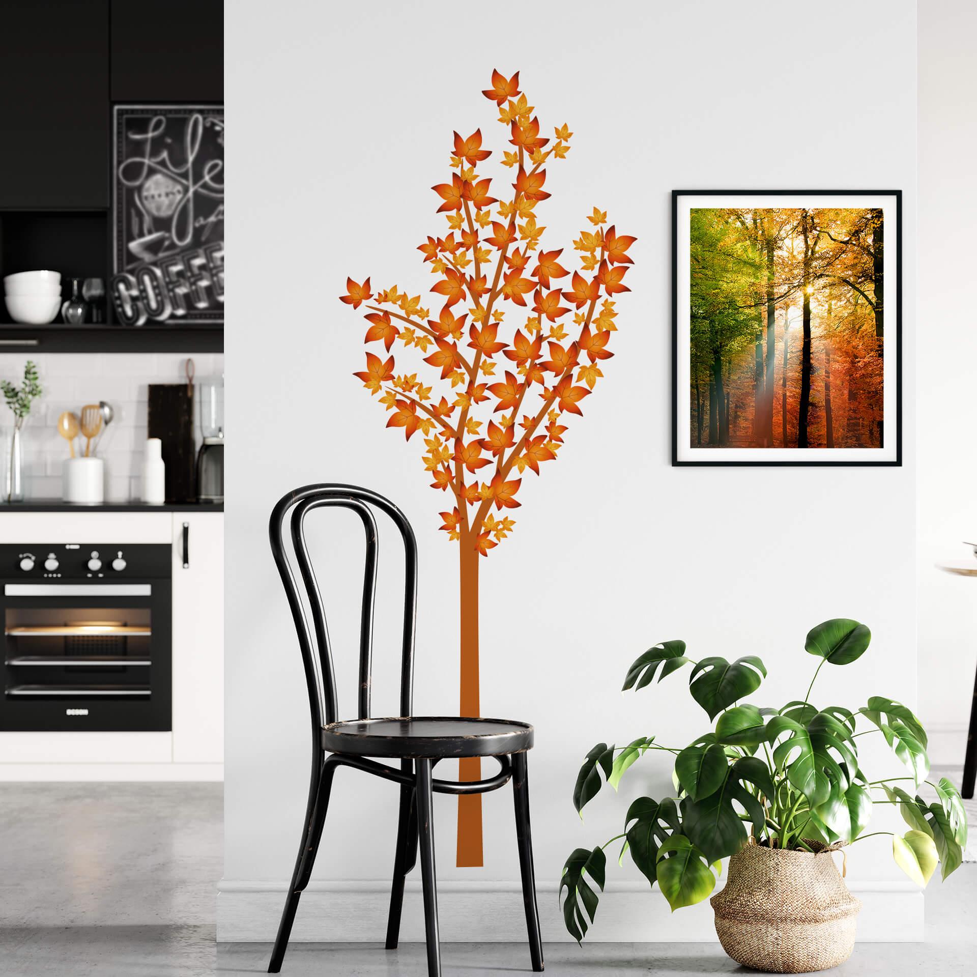 Muursticker Esdoorn Herfst of Lente