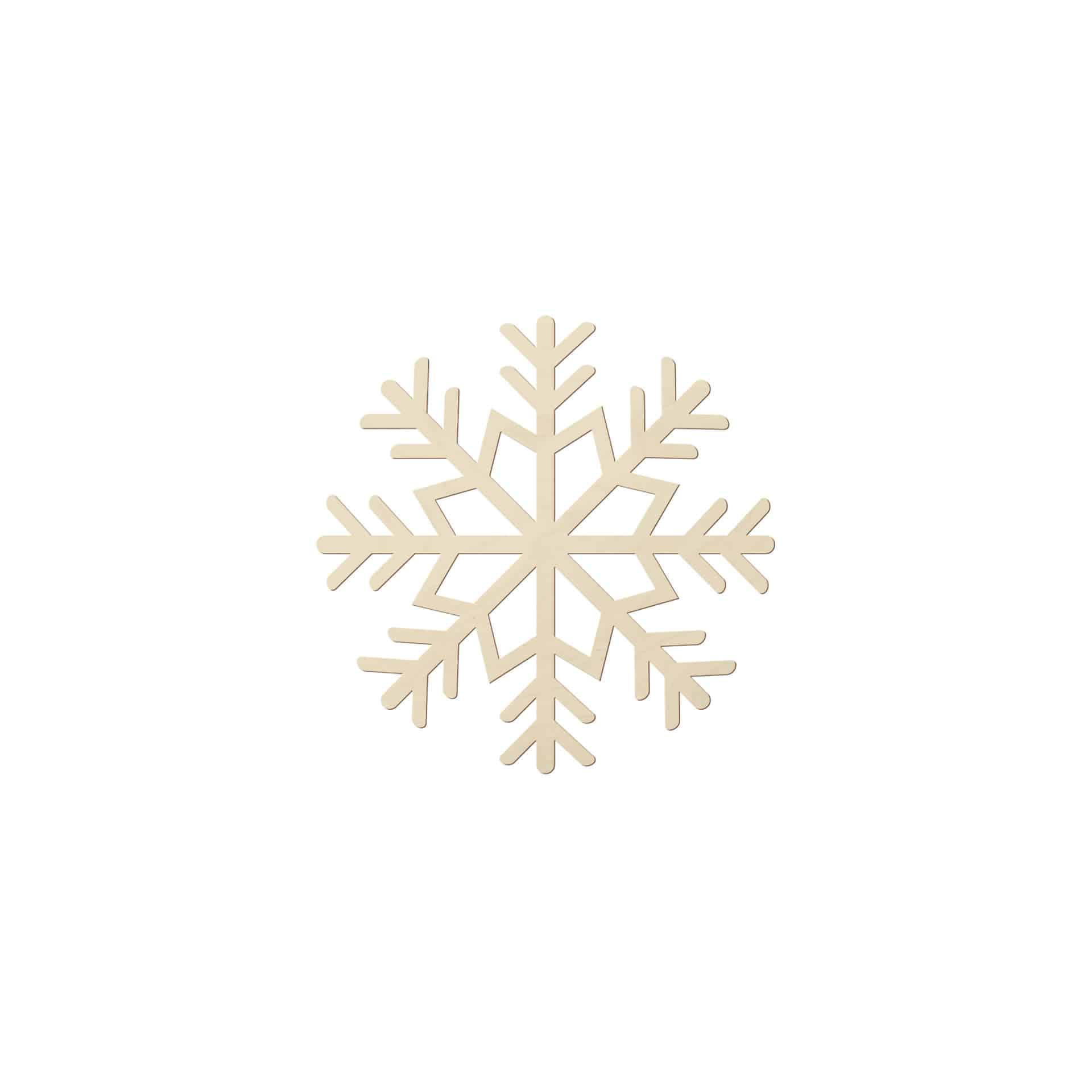 Sneeuwvlok Wanddecoratie Populierenhout