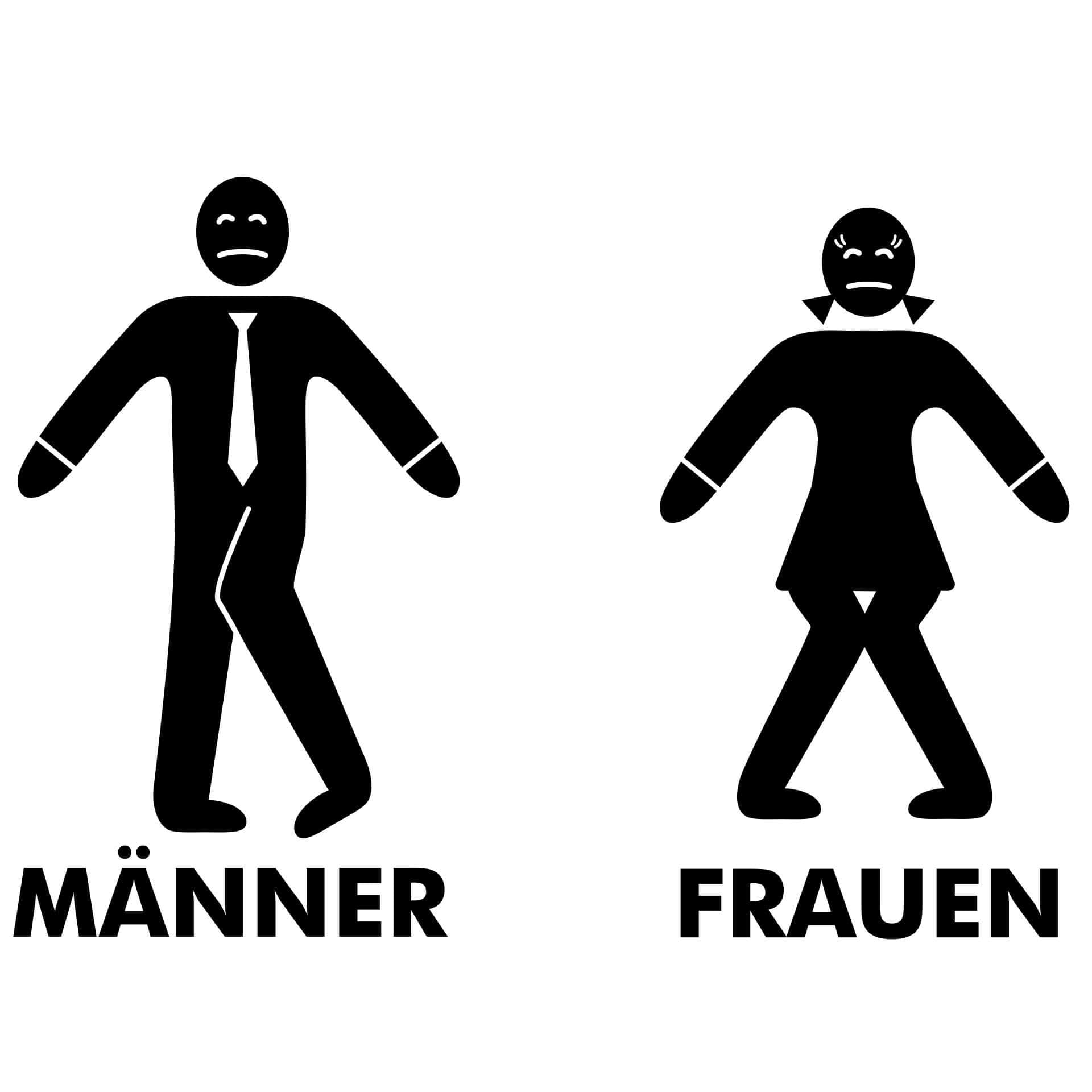 Wandtattoo Toilettenmännchen