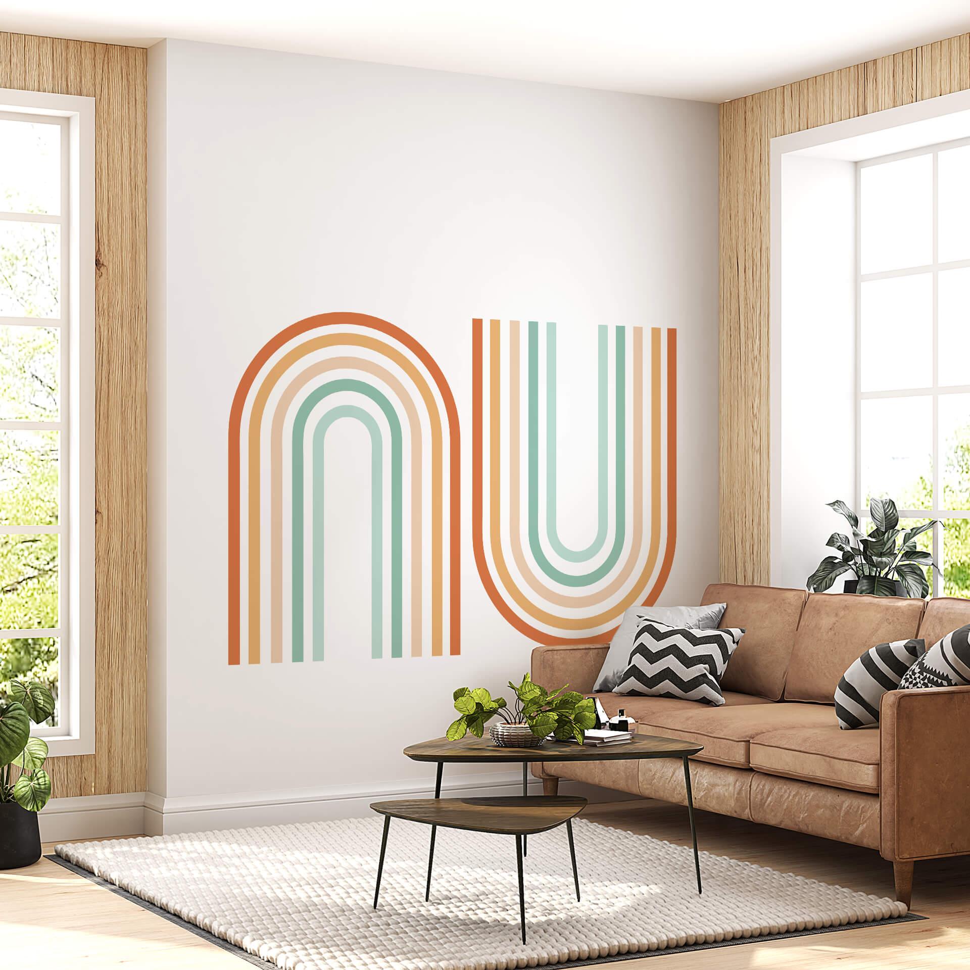 Wallsticker To regnbuer boho