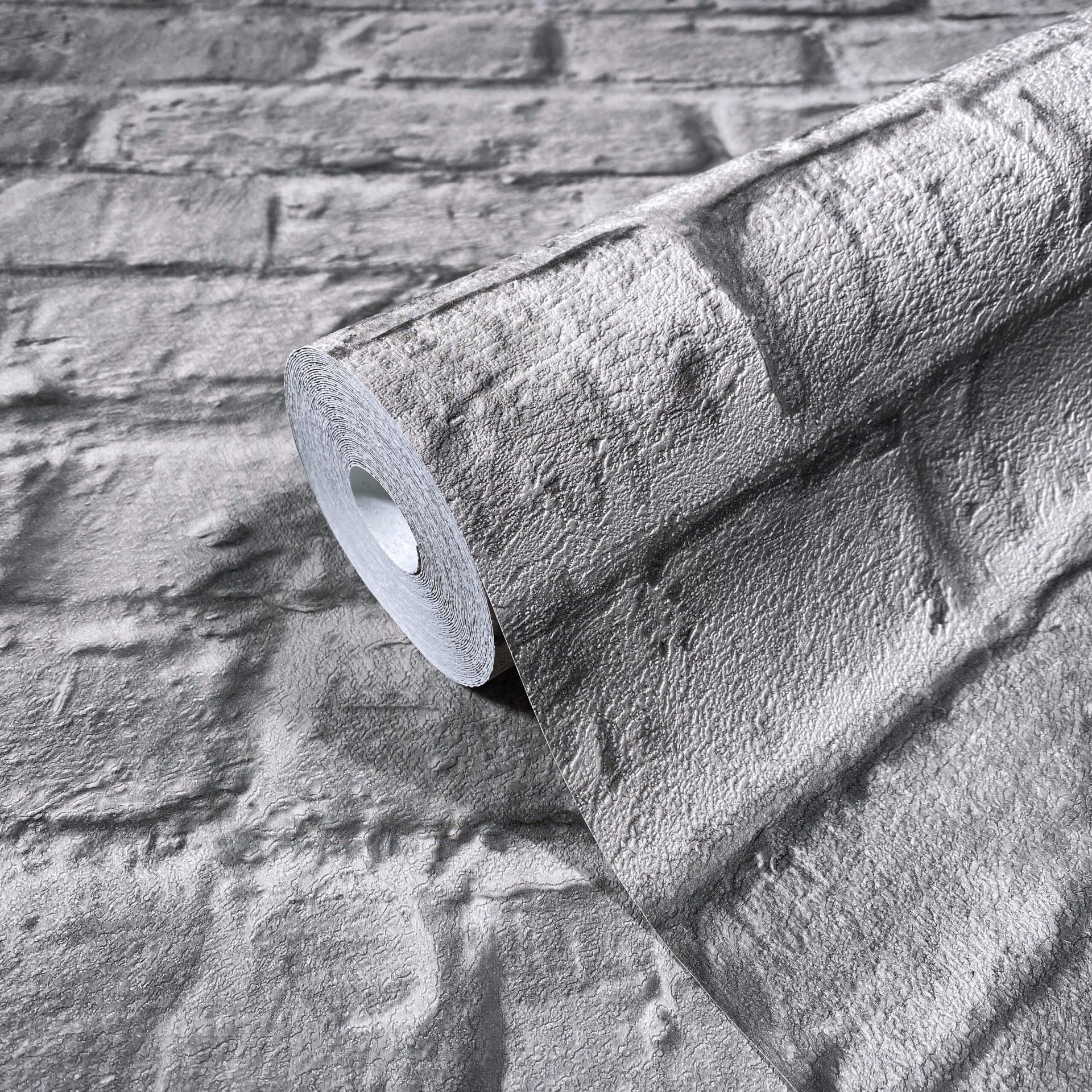 Non-woven tapet i 3D steneffekt brun steneffekt