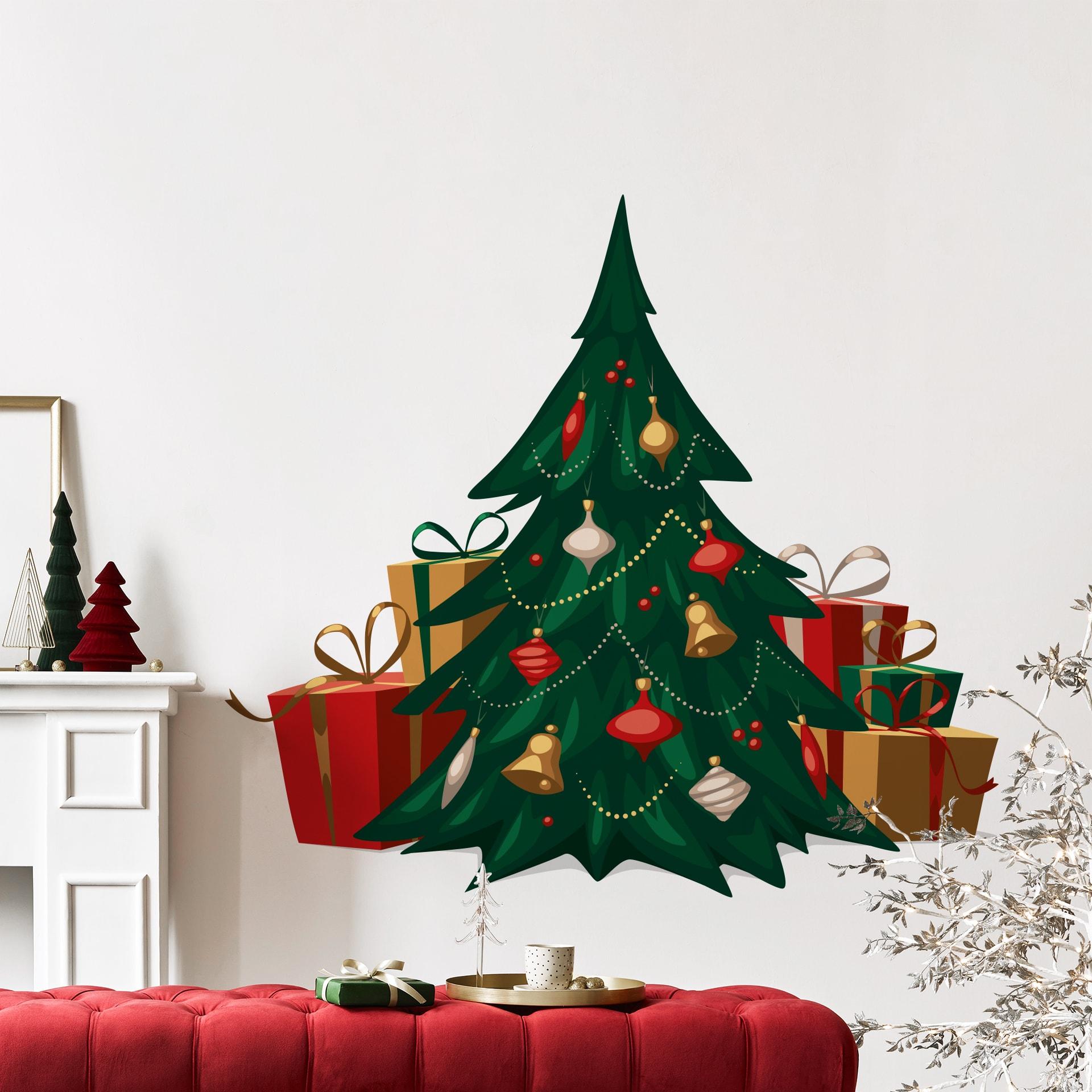Muursticker Kerstboom (vintage)