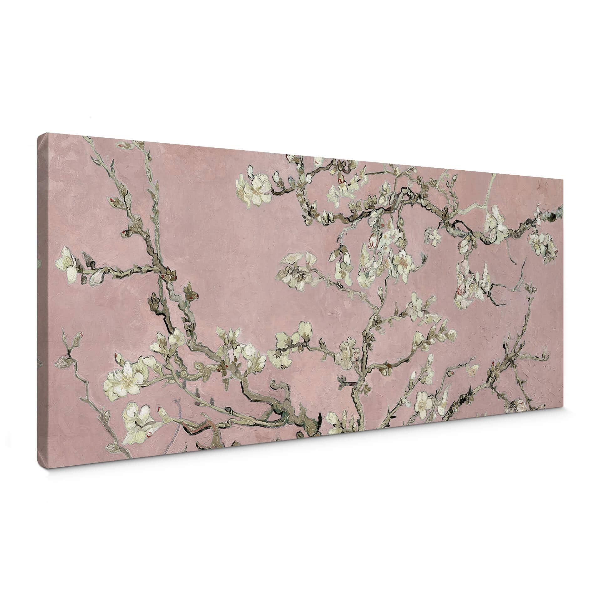 Canvastavla van Gogh - Mandelblomma Rosé - Panorama