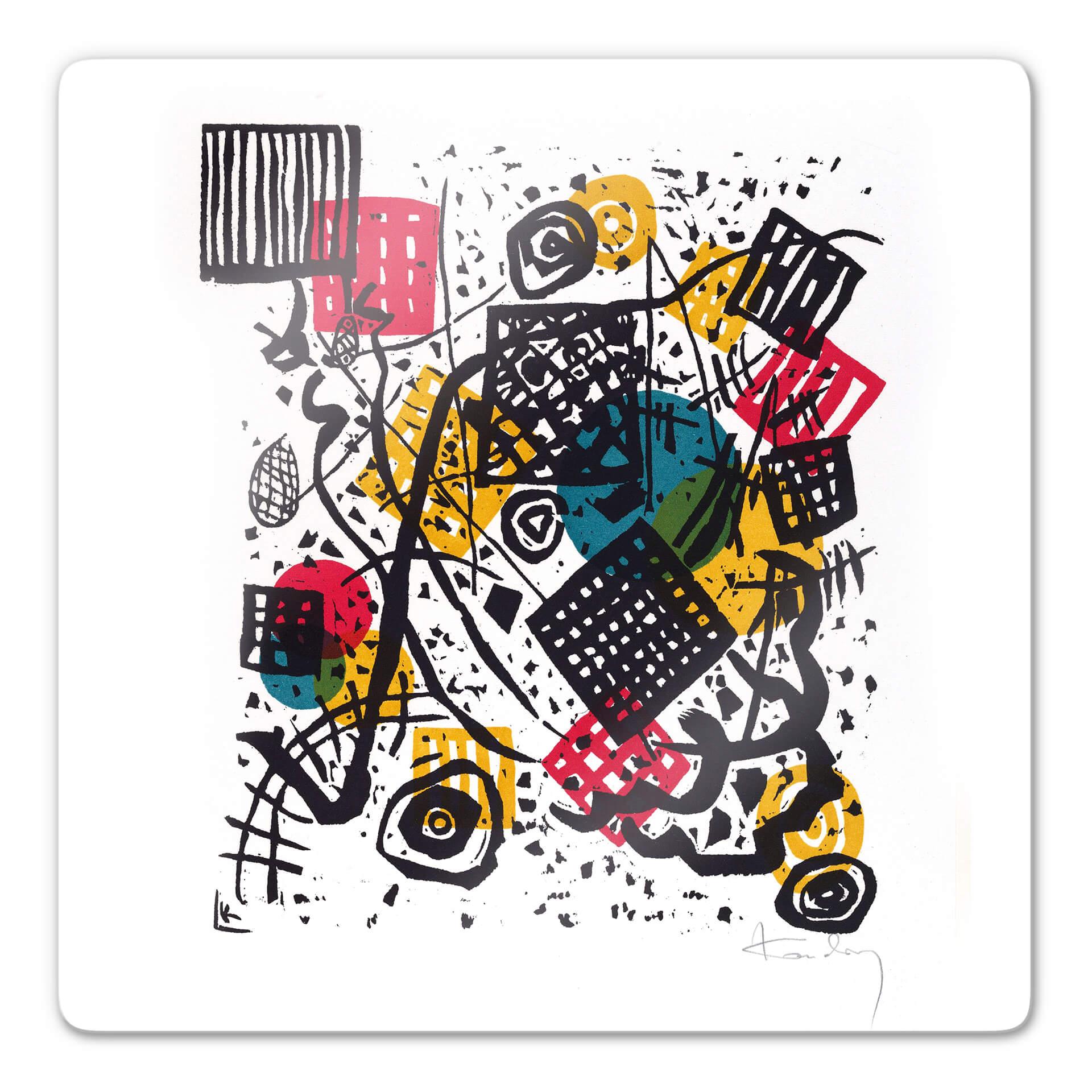Glasschilderij Kandinsky – Kleine Wereld V