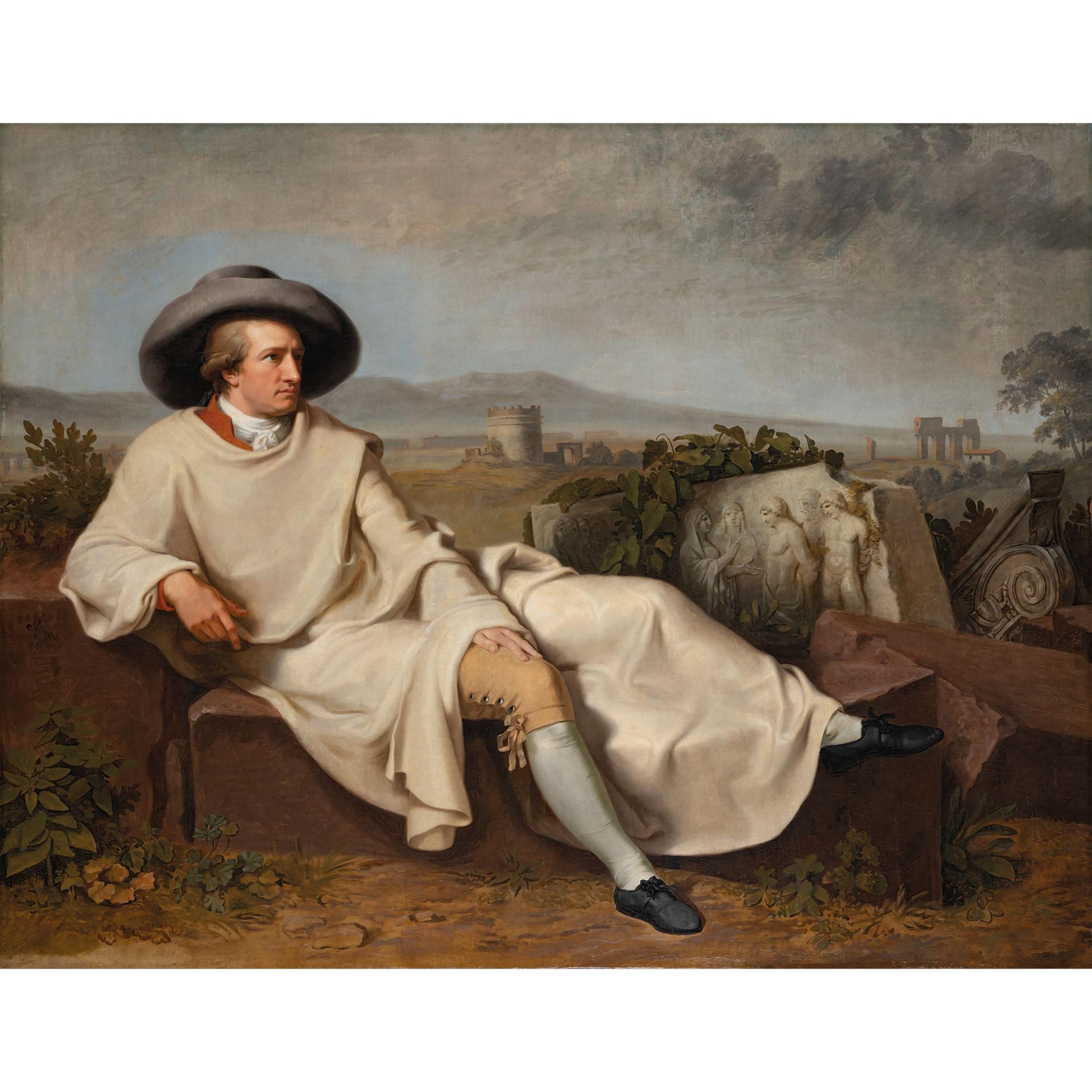 Fotobehang Tischbein - Goethe in de Romeinse Campagna