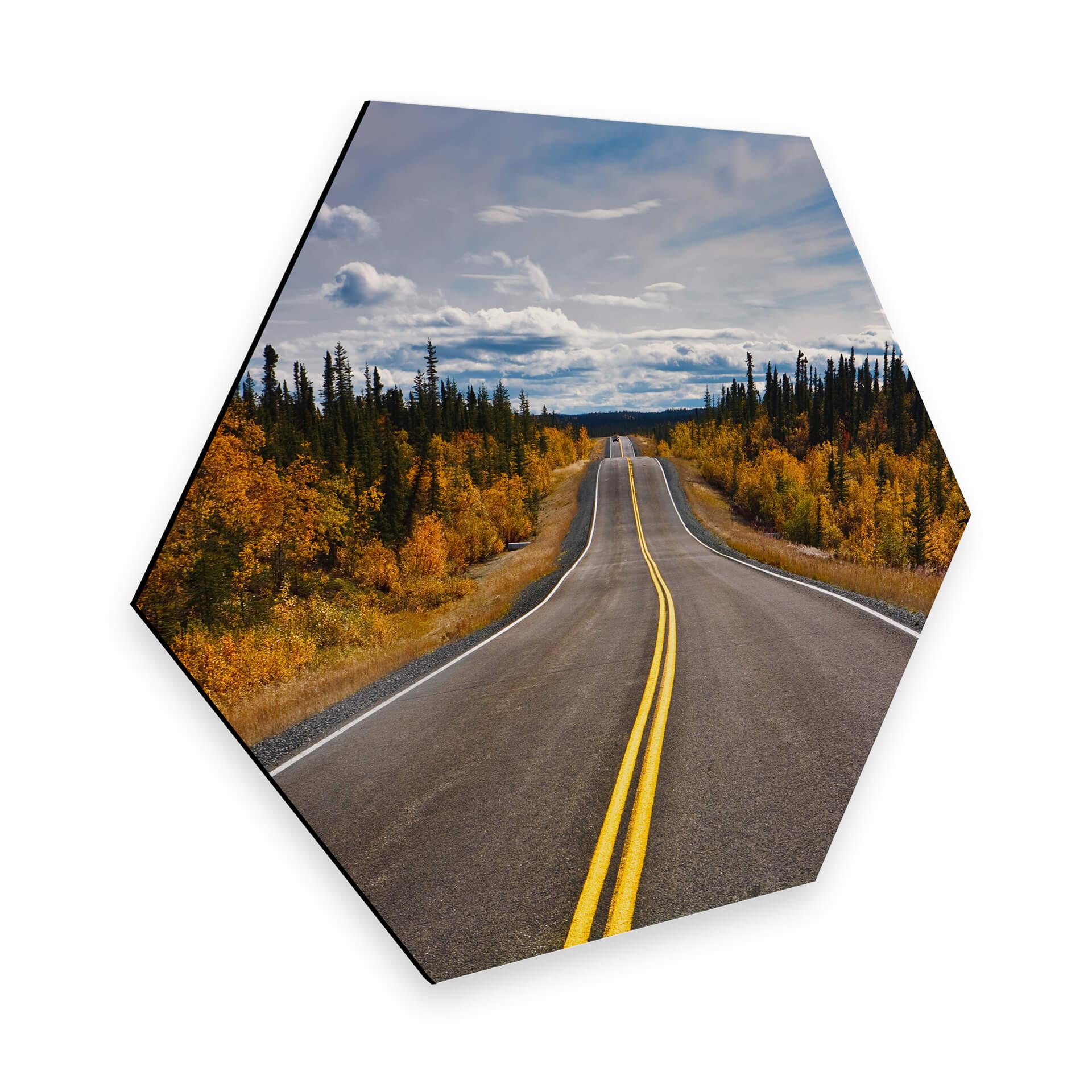 Hexagon - Alu-dibond - Road Trip