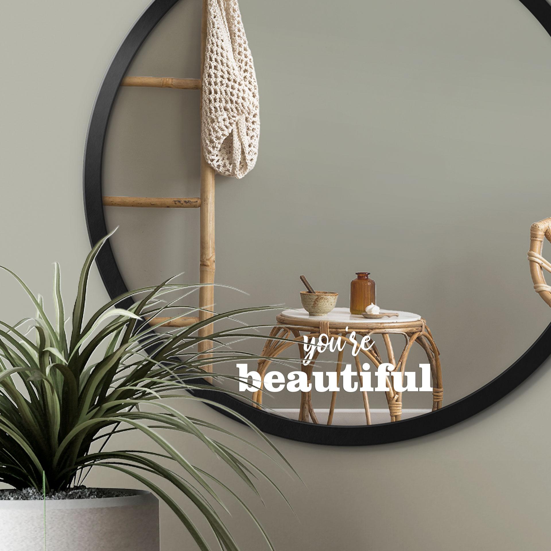 Wallsticker Spejlklistermærke Du er smuk
