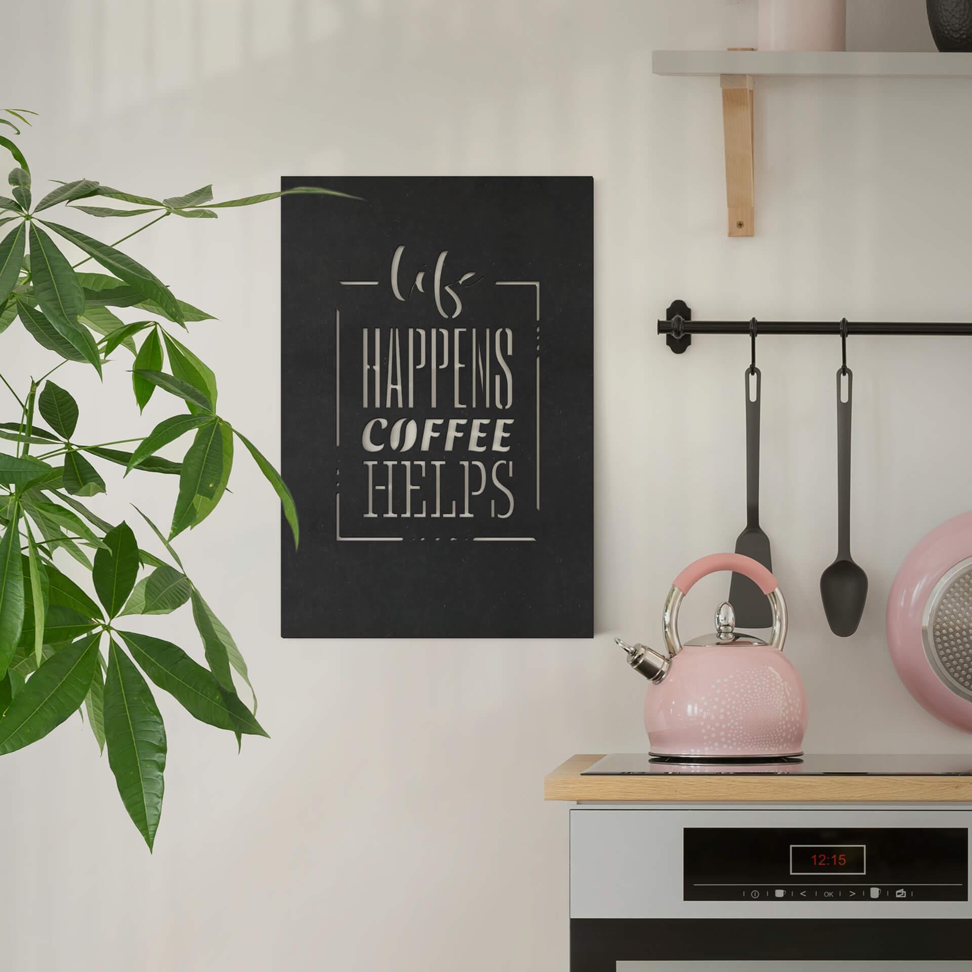 MDF - Decoración en madera La vida pasa el café ayuda